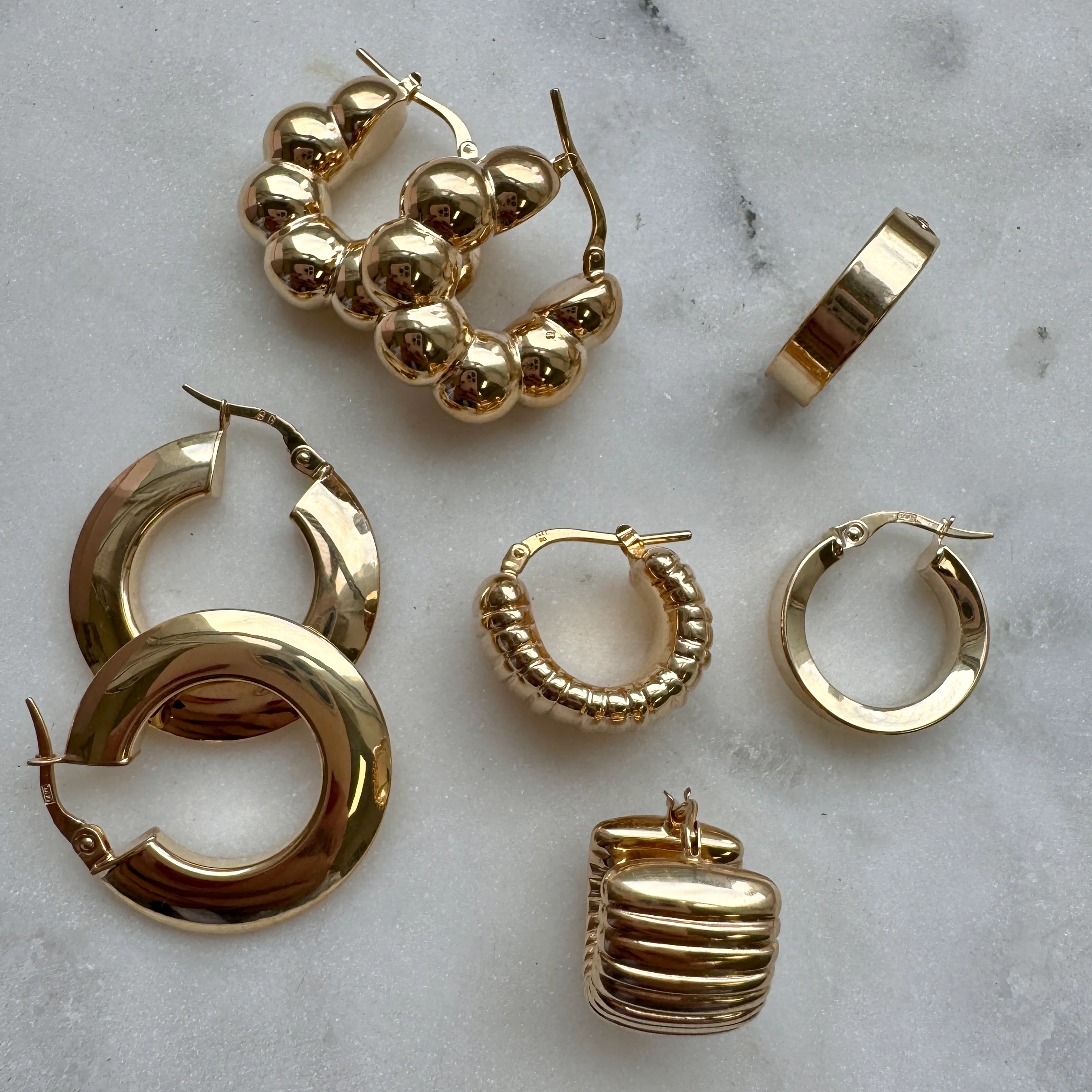 Linear High Polish Hoops - Image 2