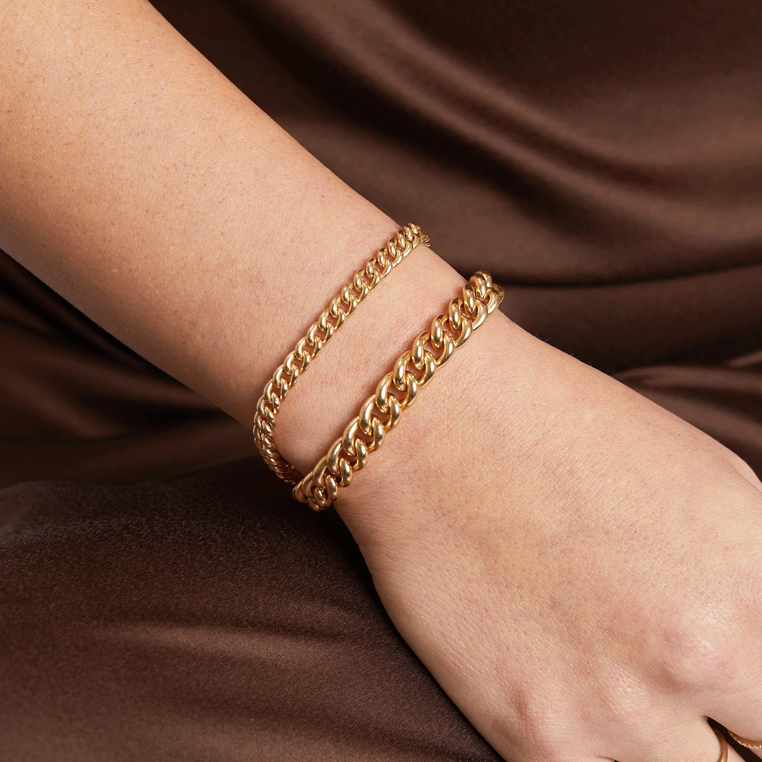 14K Chunky Cuban Link Chain Bracelet - Image 3