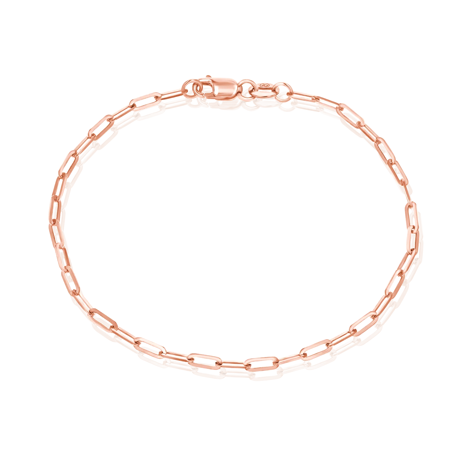 14K Diamond Cut Oval Link Bracelet - Image 3