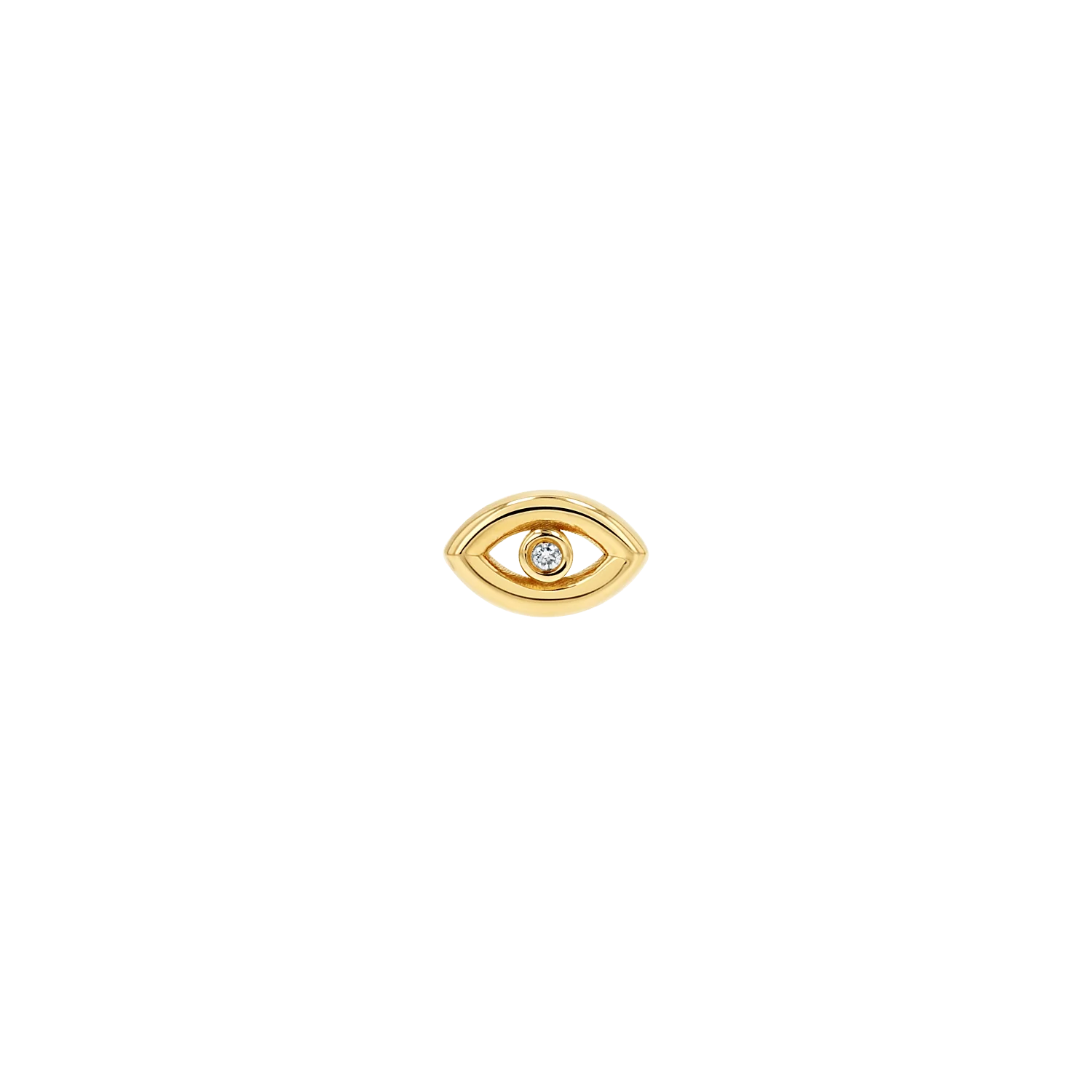 Bezel Set Evil Eye Stud Earrings - Image 3