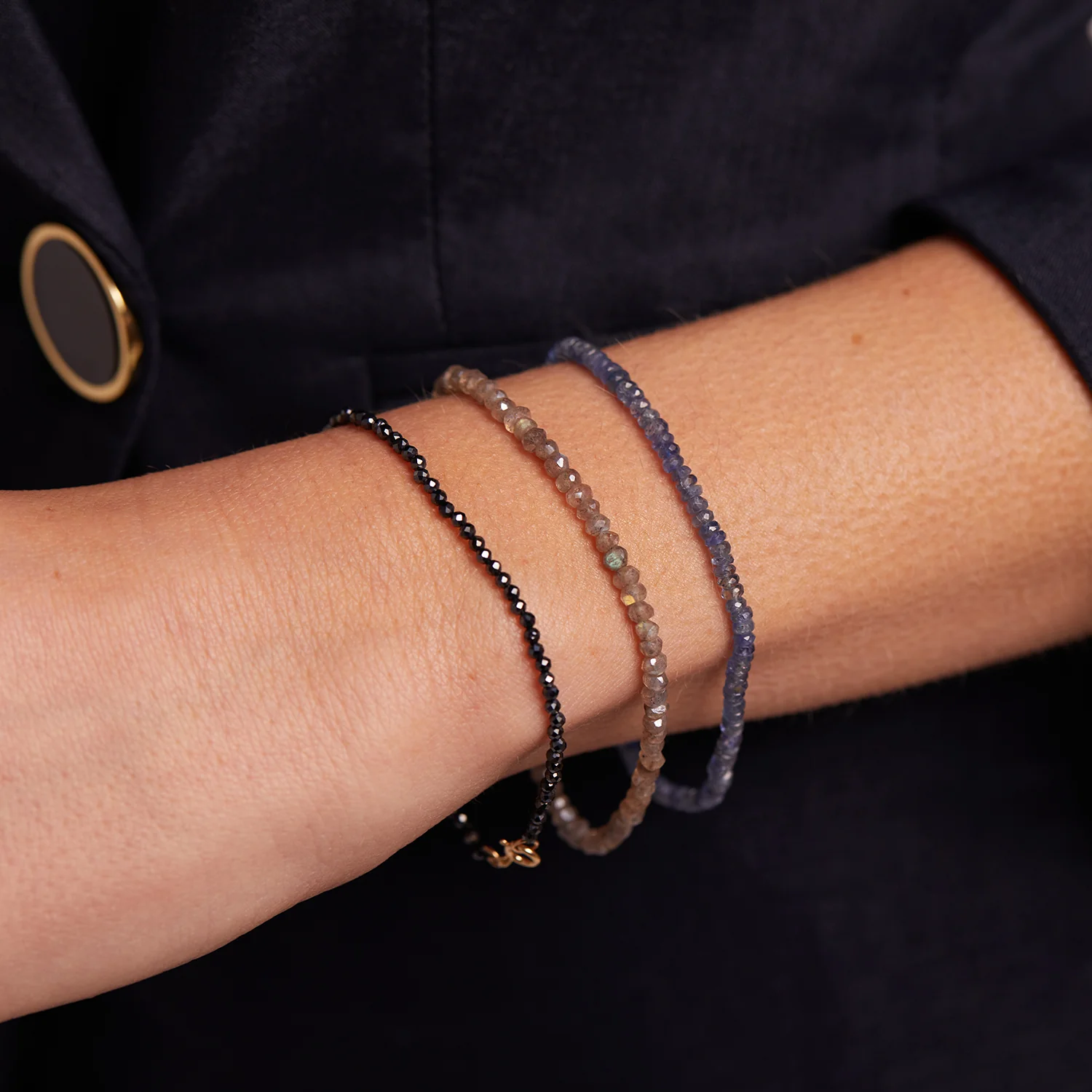 Black Onyx Beaded Bracelet - Image 2