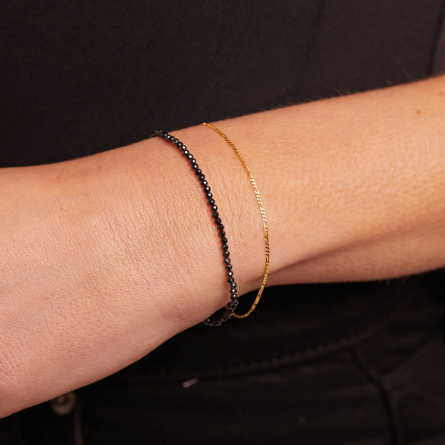 Black Onyx Beaded Bracelet - Image 3