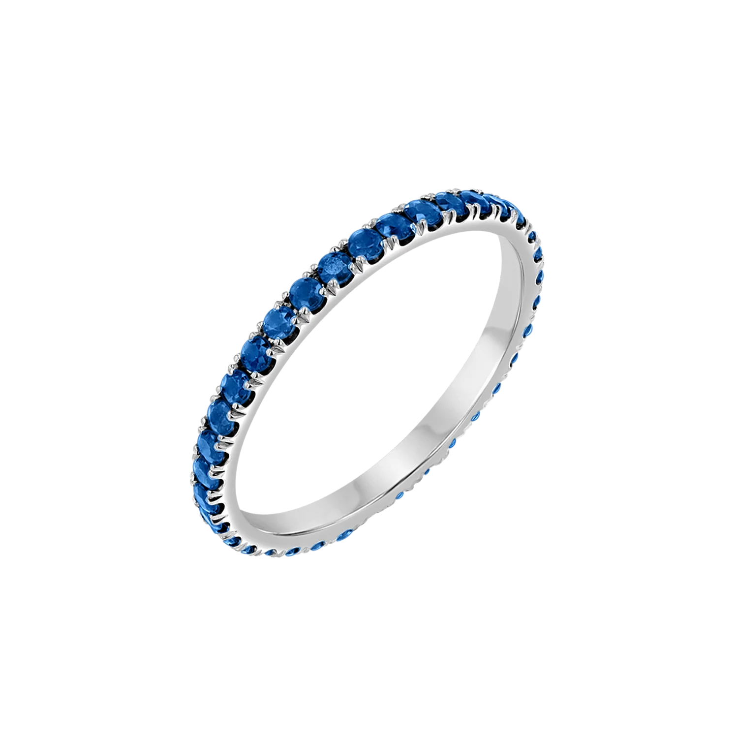 Blue Sapphire Eternity Band - Image 6