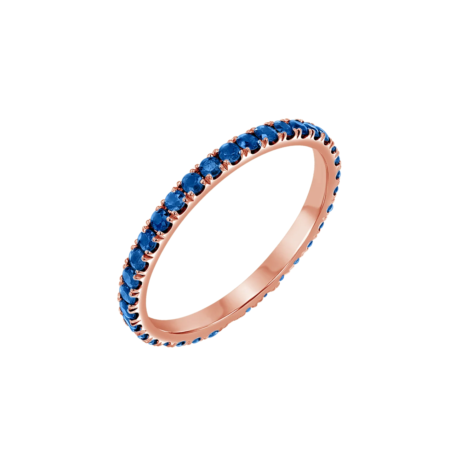 Blue Sapphire Eternity Band - Image 7