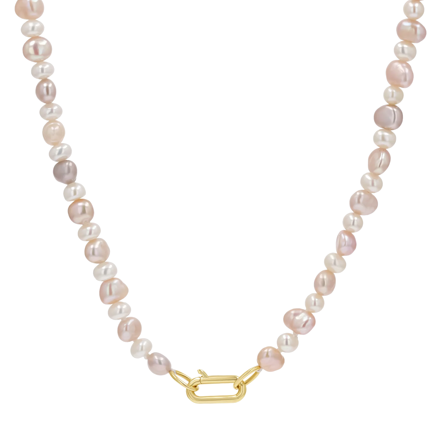 Blush and White Pearl Connector Necklace - Image 6