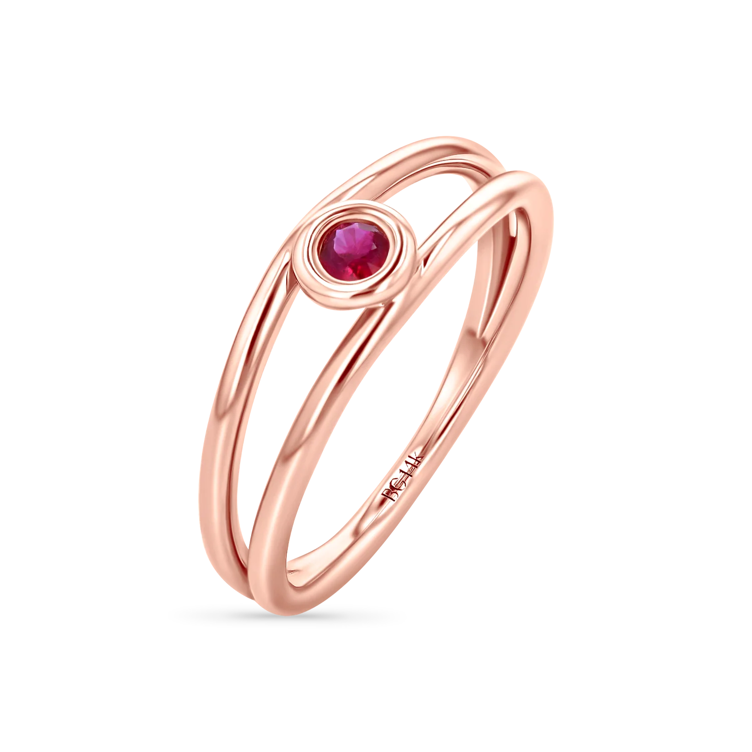 Bubble Solitaire Ruby Ring - Image 3