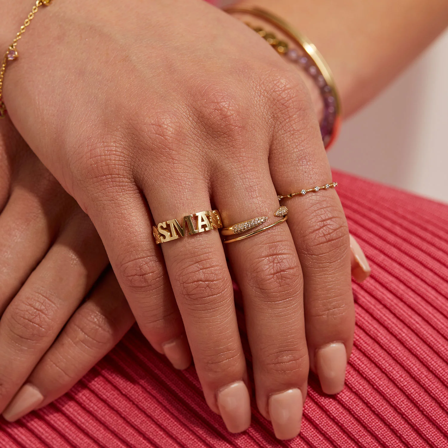 Cuban Link Custom Initial Ring - Image 10
