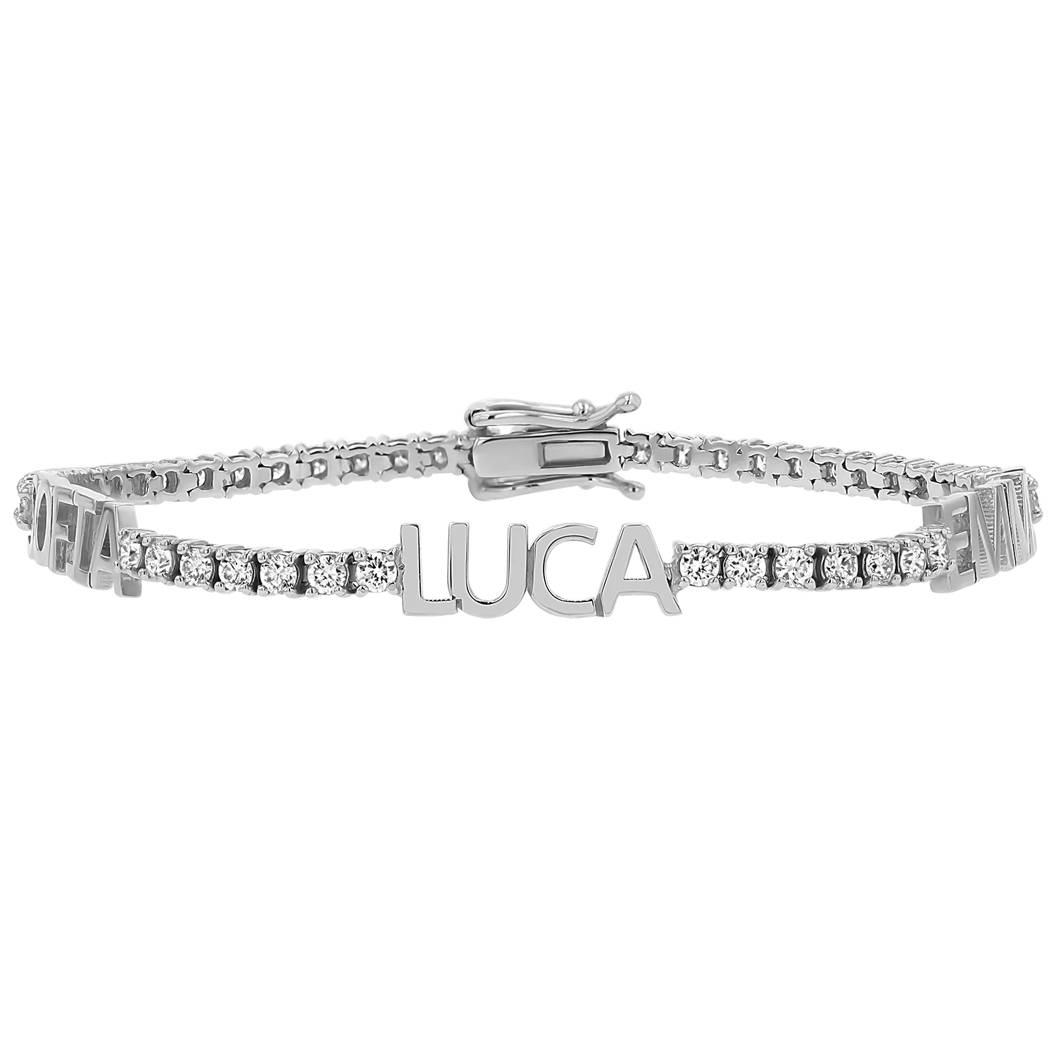 Custom Diamond Name Tennis Bracelet - Image 2