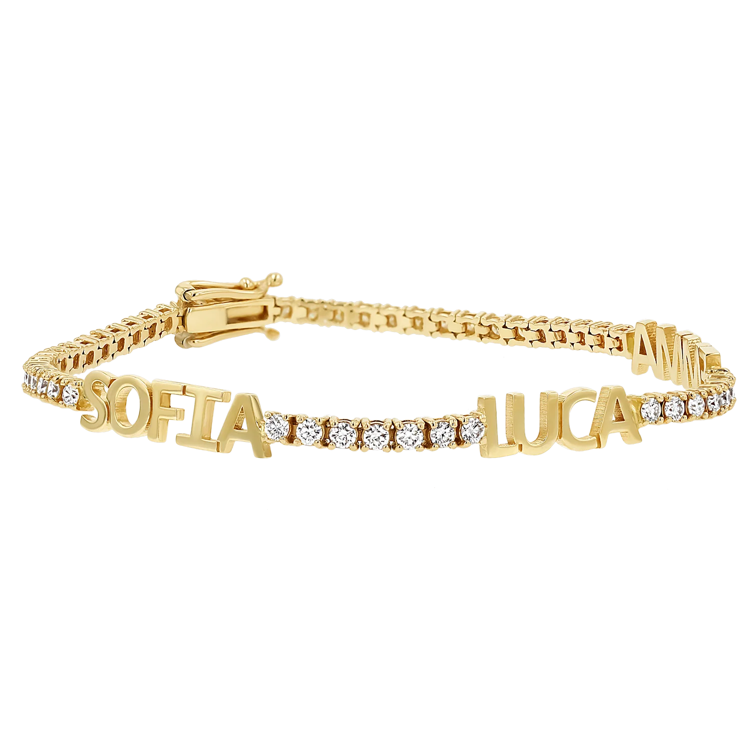 Custom Diamond Name Tennis Bracelet - Image 4