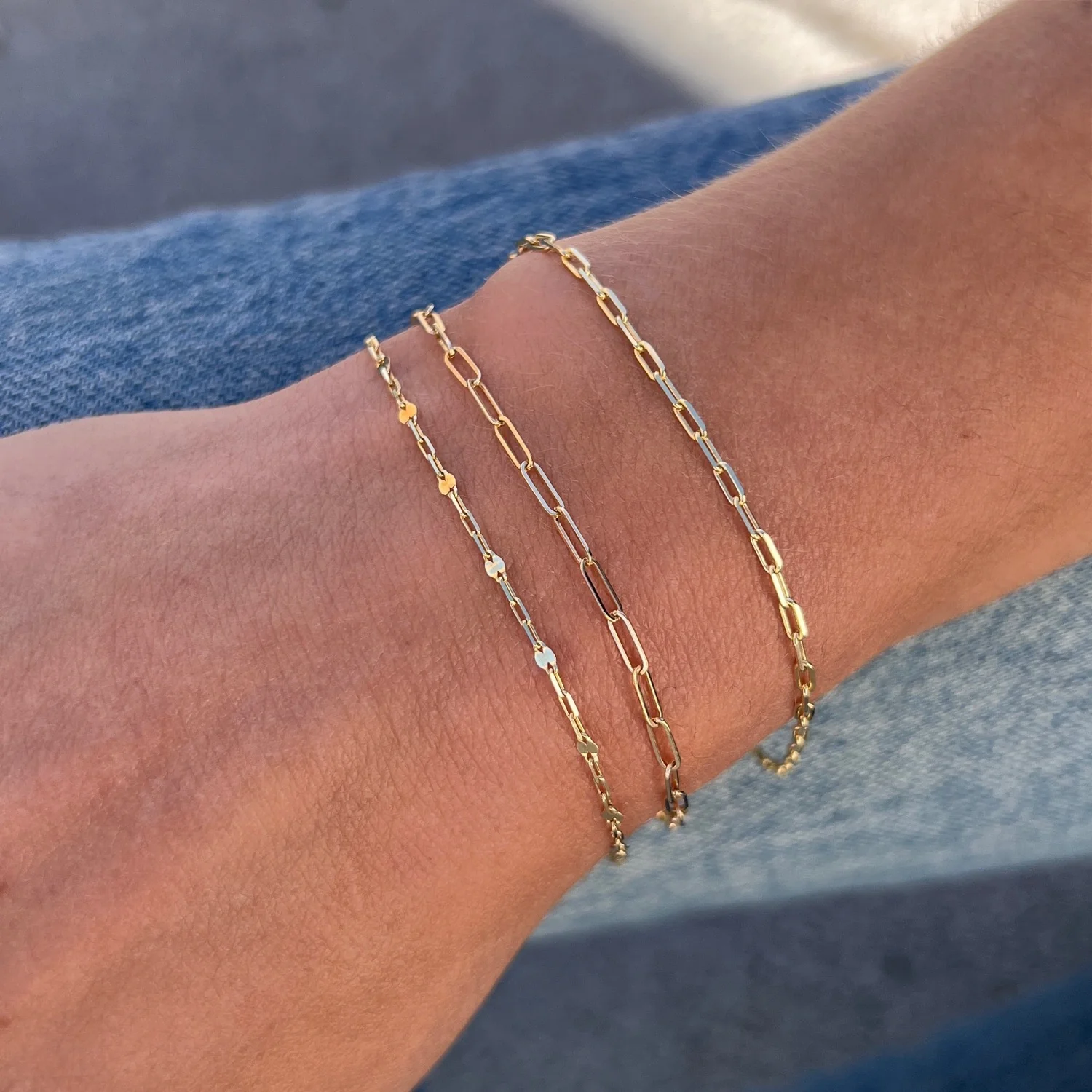 Dainty Paper Clip Bracelet - Image 4
