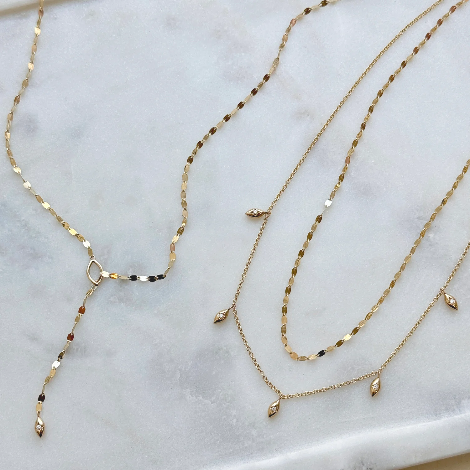 Demi Starset Diamond Drop Duo Necklace - Image 2