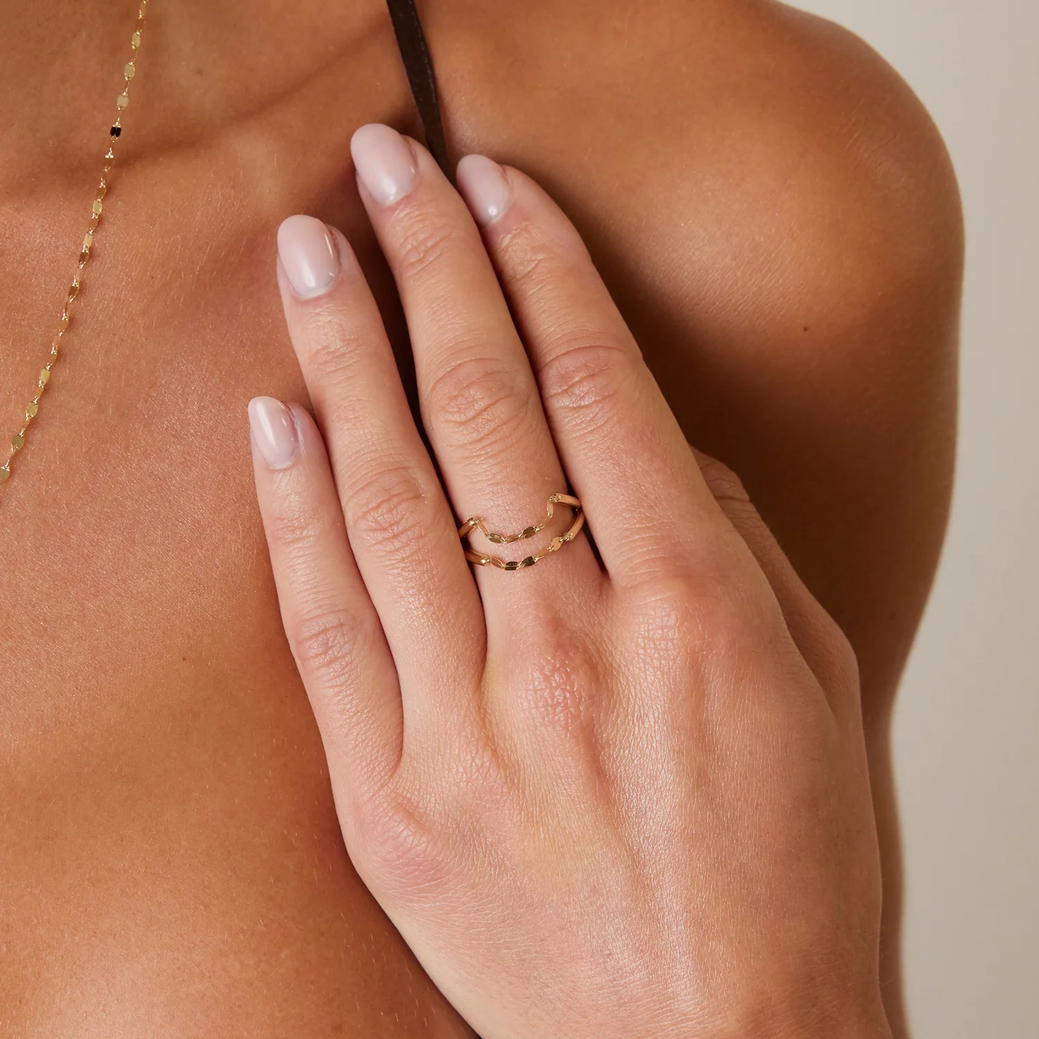 Demure Duo Chain Ring - Image 5