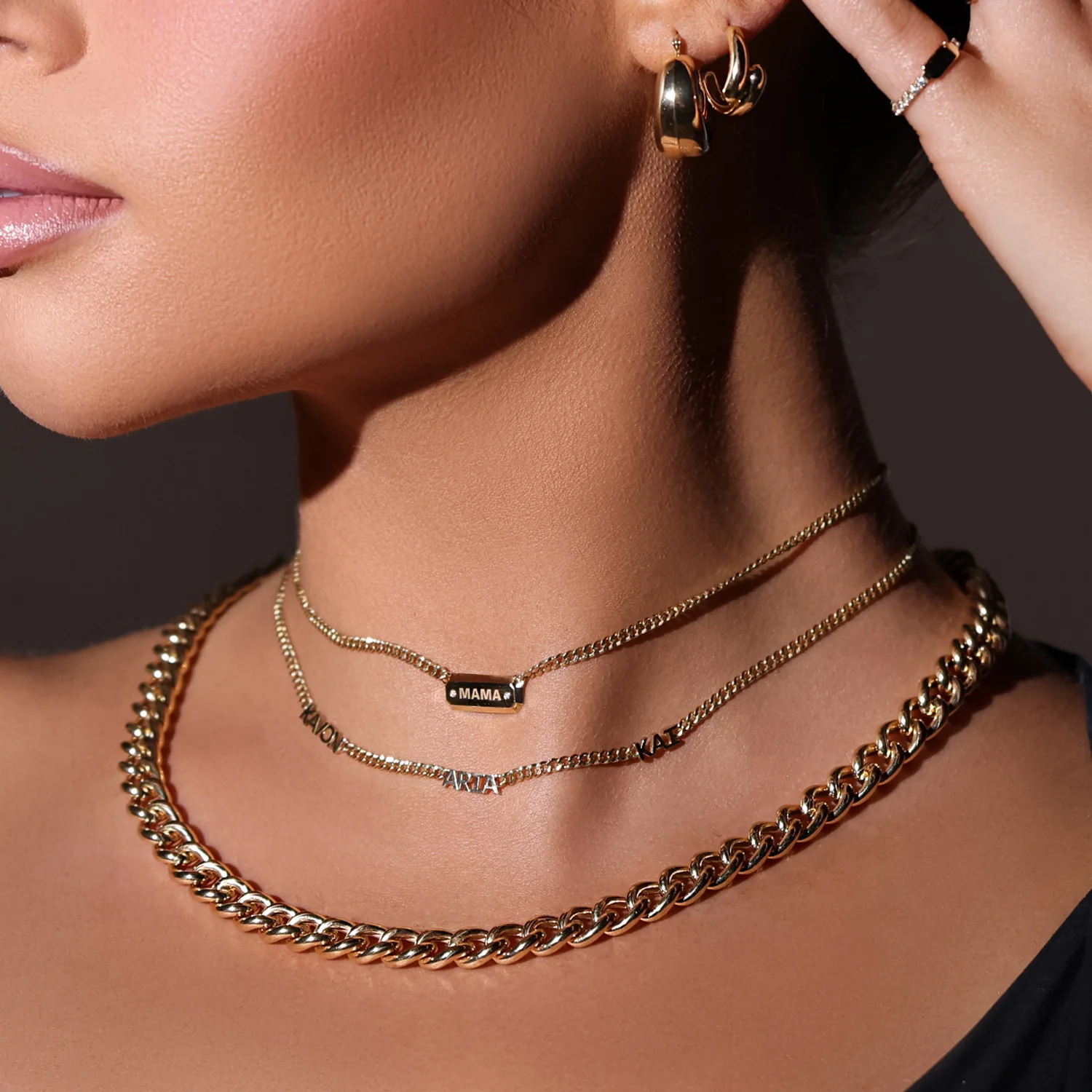 Diamond Beveled ID Cuban Chain Necklace - Image 4