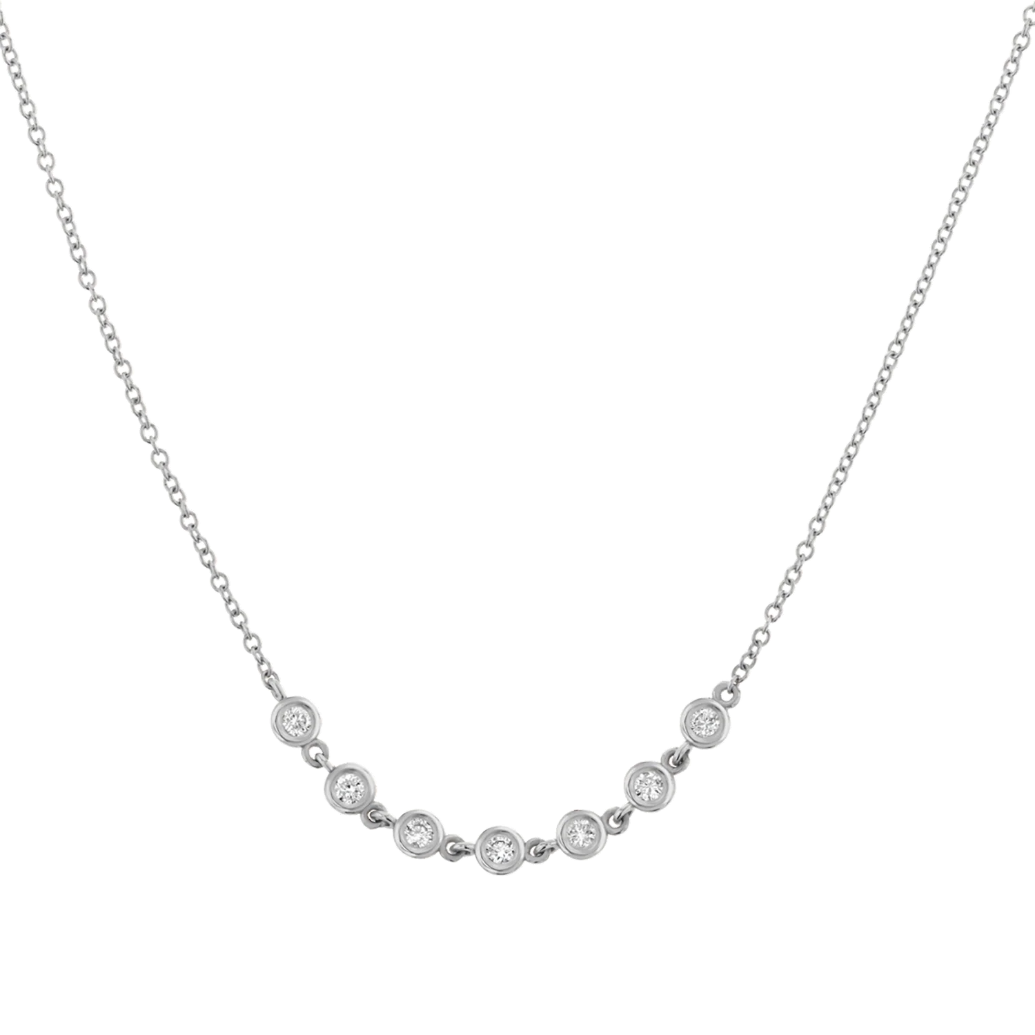 Diamond Bezel Station Necklace - Image 2