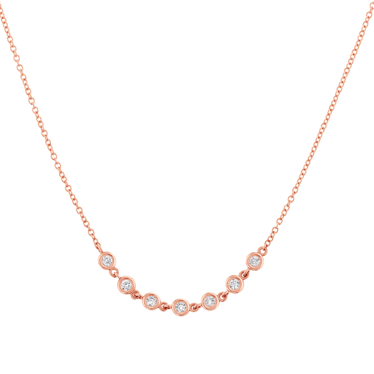 Diamond Bezel Station Necklace - Image 3