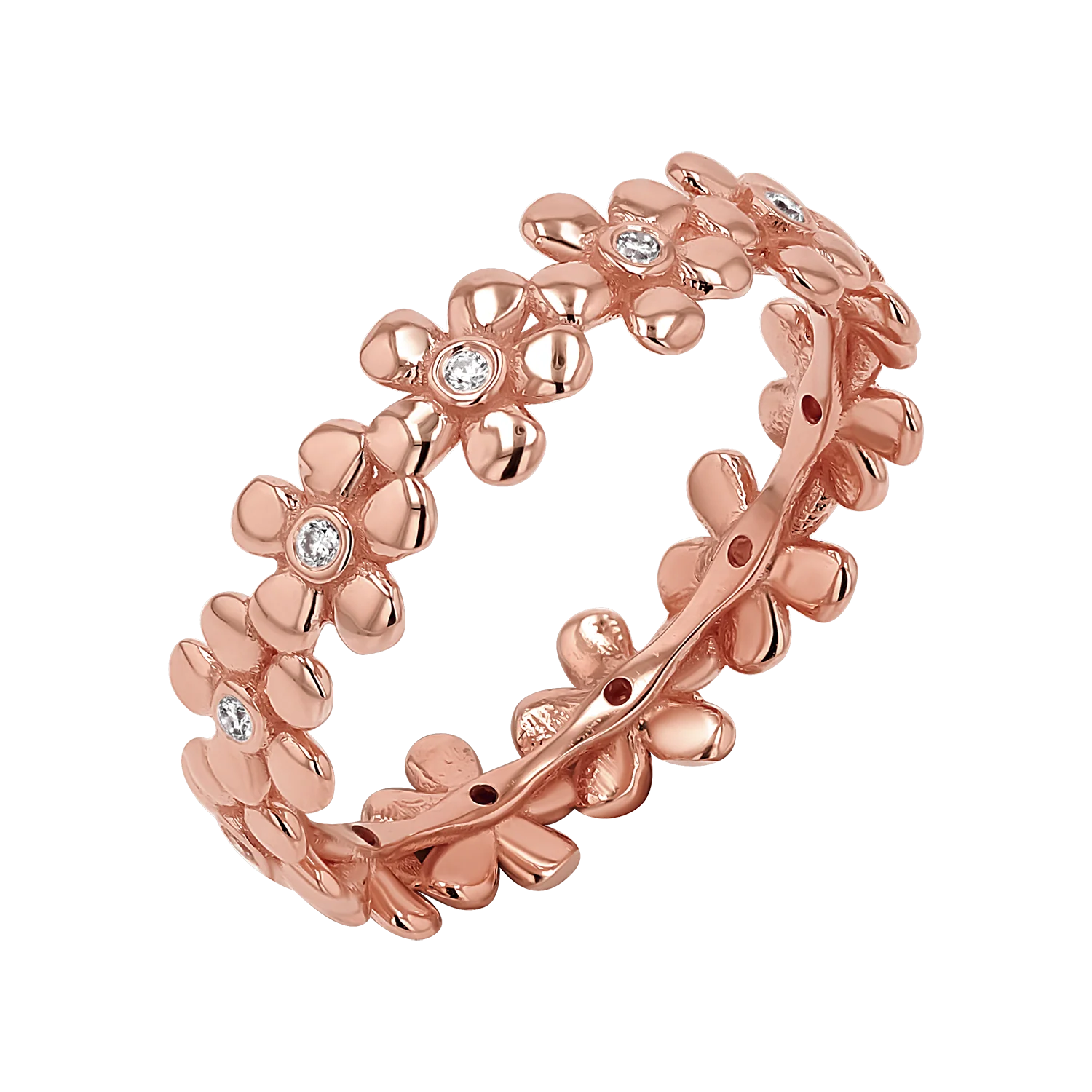 Diamond Flower Eternity Band - Image 3