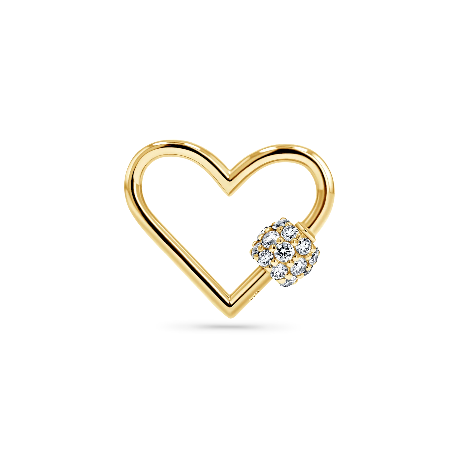 Diamond Heart Carabiner Connector Charm - Image 4