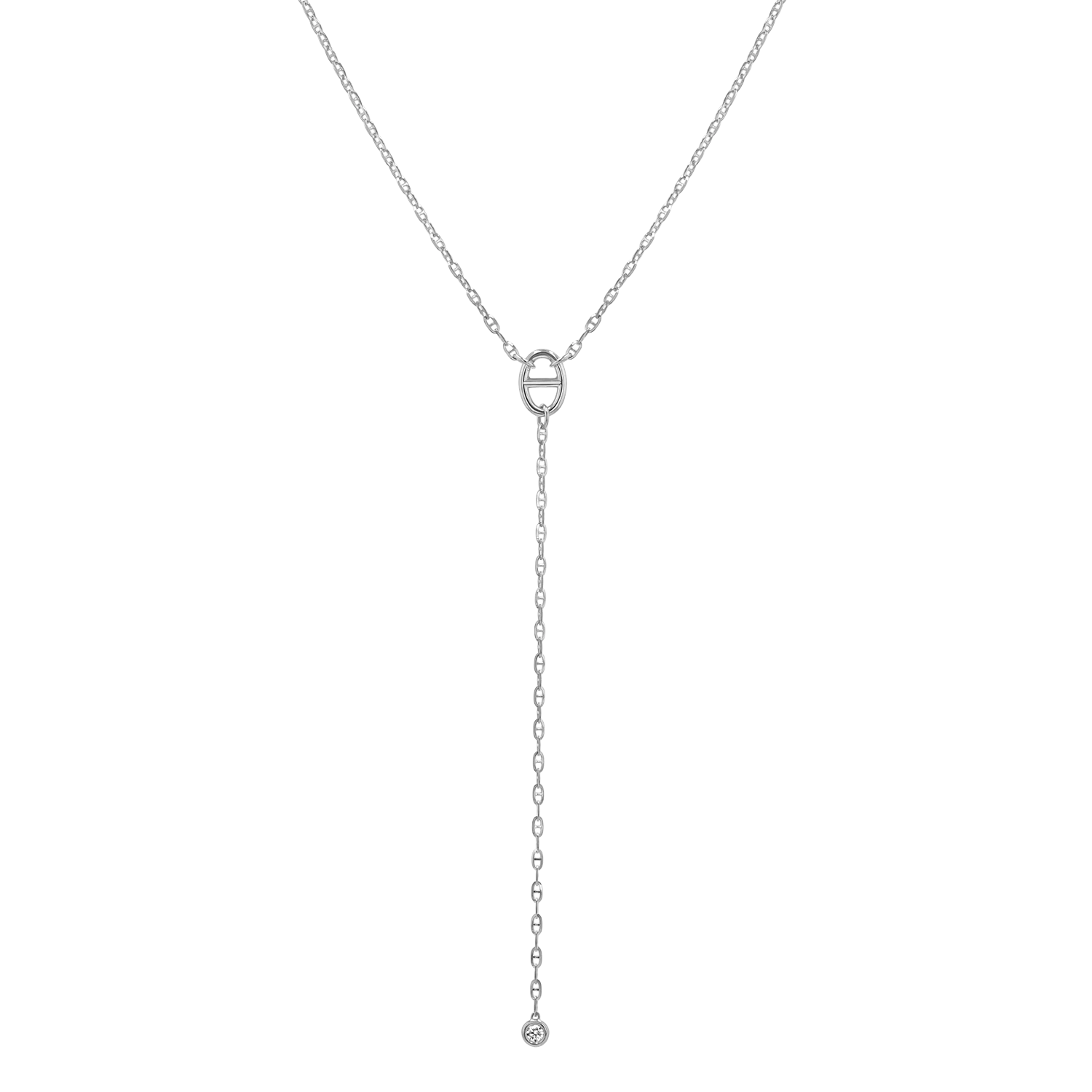 Diamond Mariner Lariat Necklace - Image 2