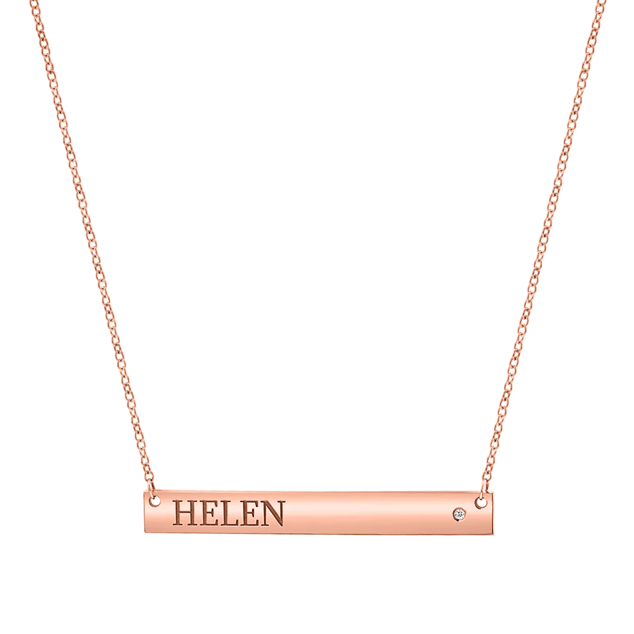 Diamond Nameplate Necklace - Image 3