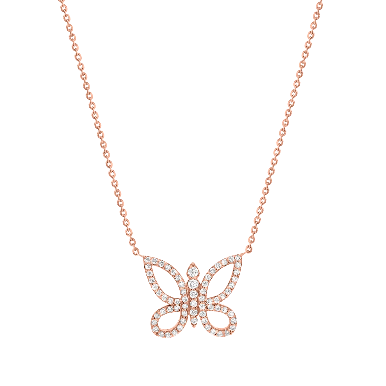 Diamond Pave Butterfly Necklace - Image 3