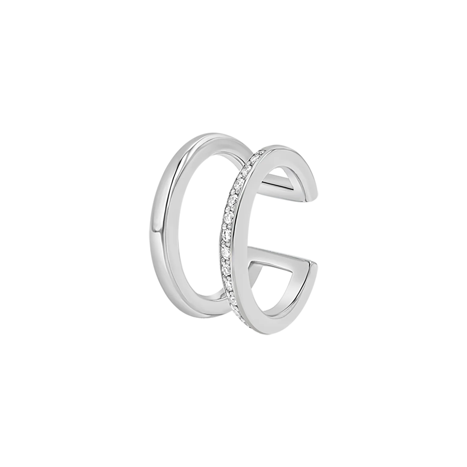 Diamond Pave Open Band Ear Cuff - Image 5