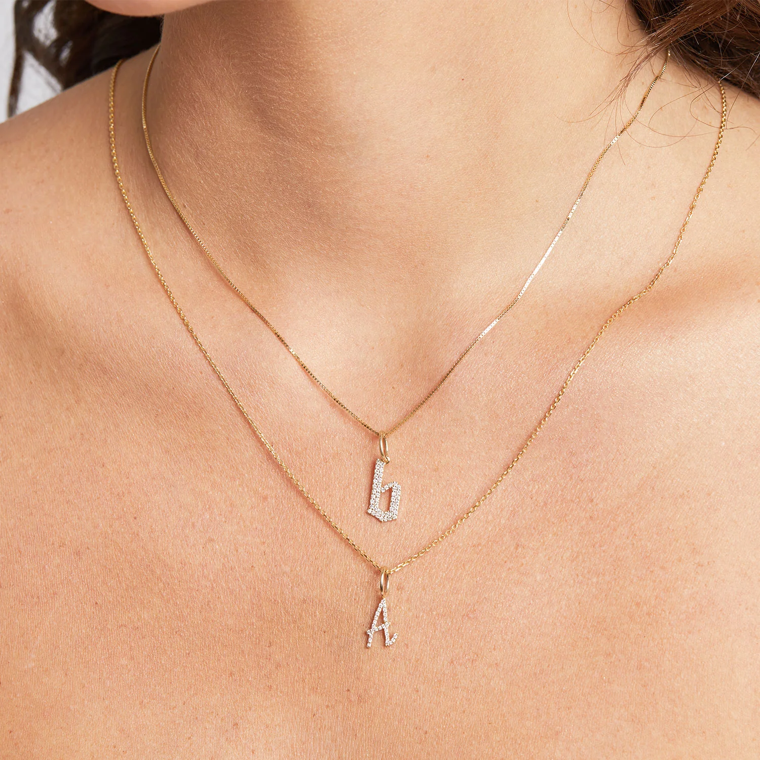 Diamond Script Letter Charm - Image 8