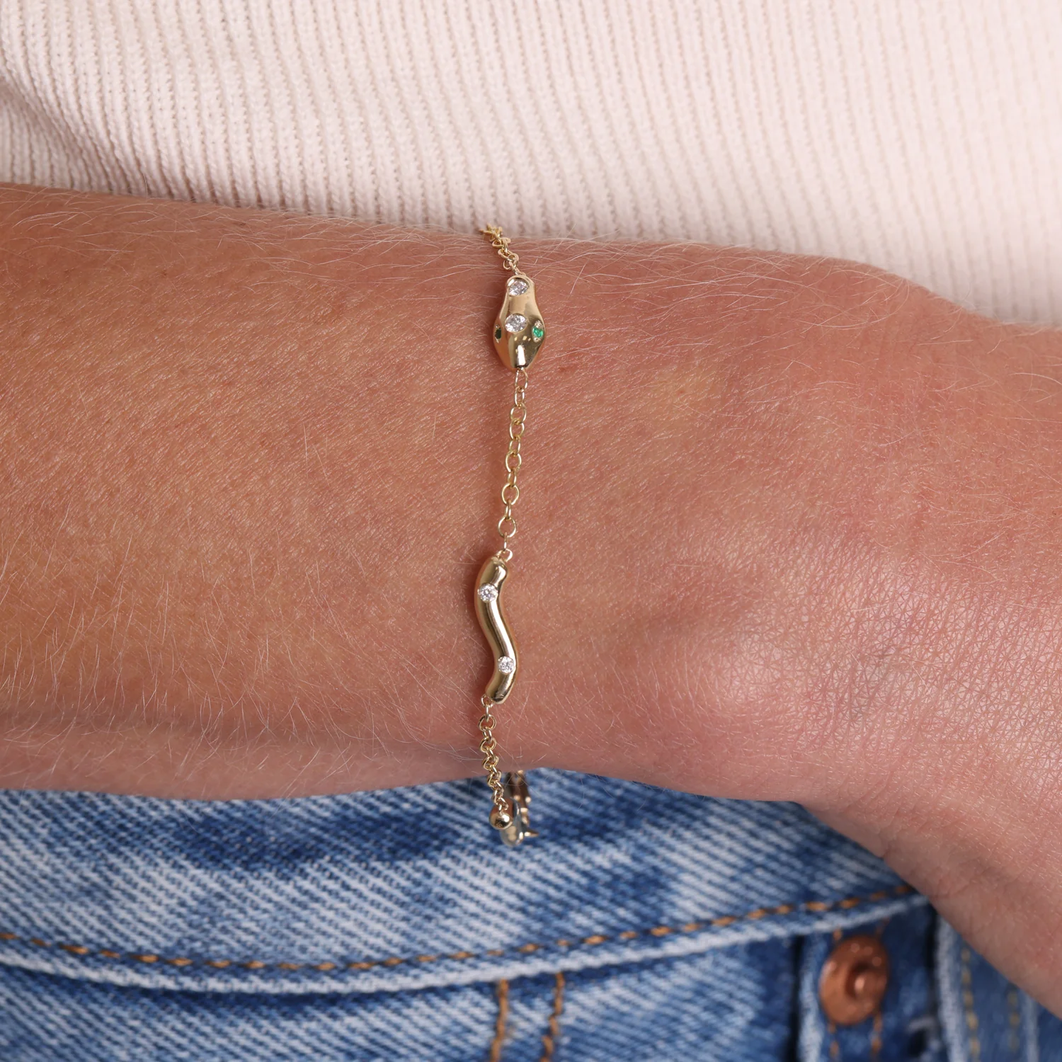 Diamond Serpentine Strand Bracelet - Image 5