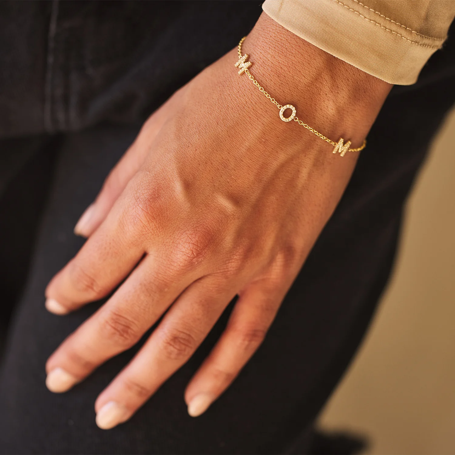 Diamond Spaced MOM Bracelet - Image 4