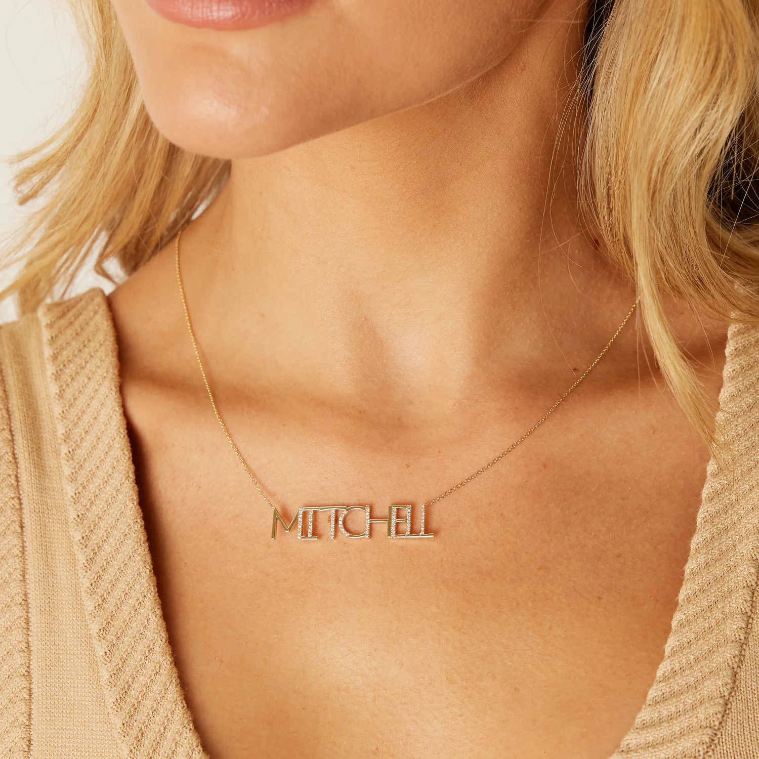 Diamond Sprinkle Name Necklace - Image 7