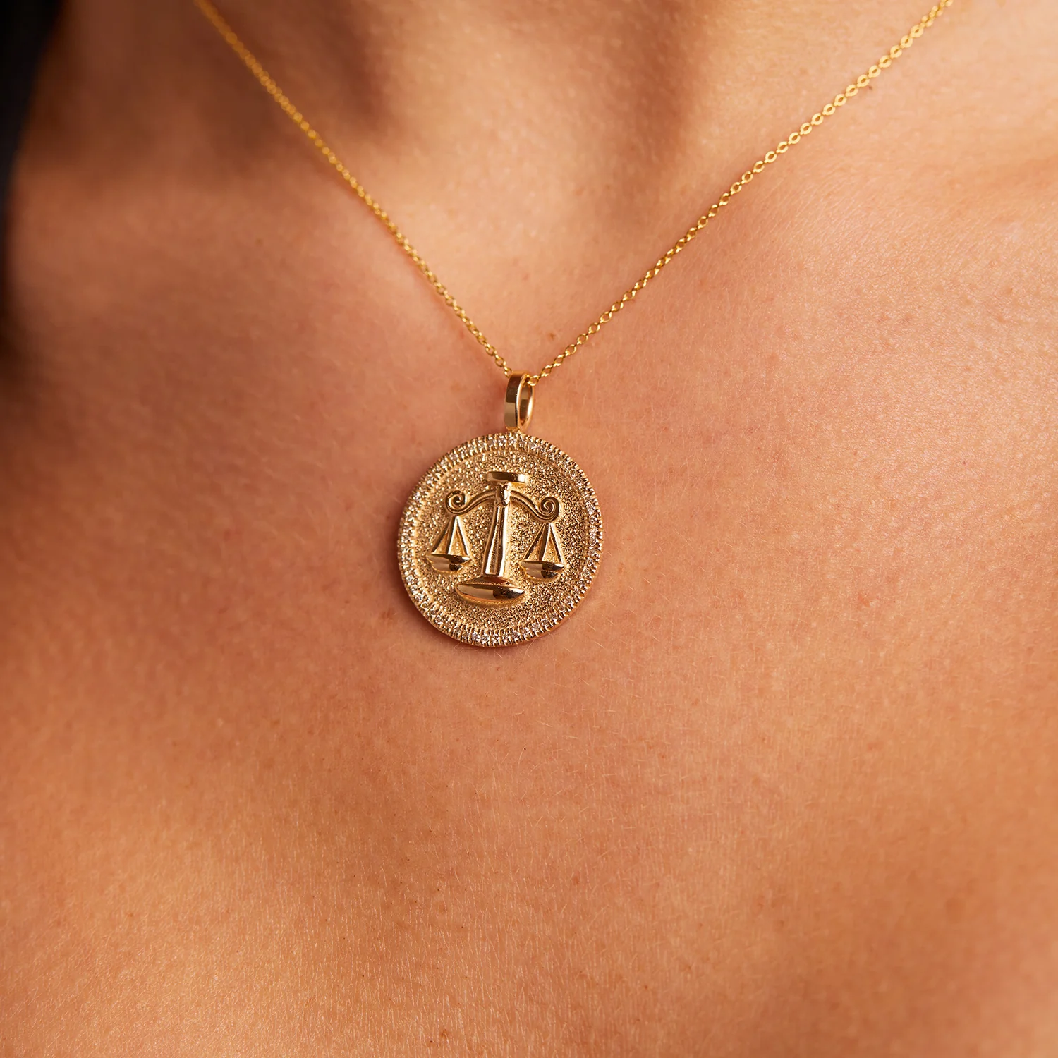 Diamond Zodiac Coin Medallion Charm - Image 36