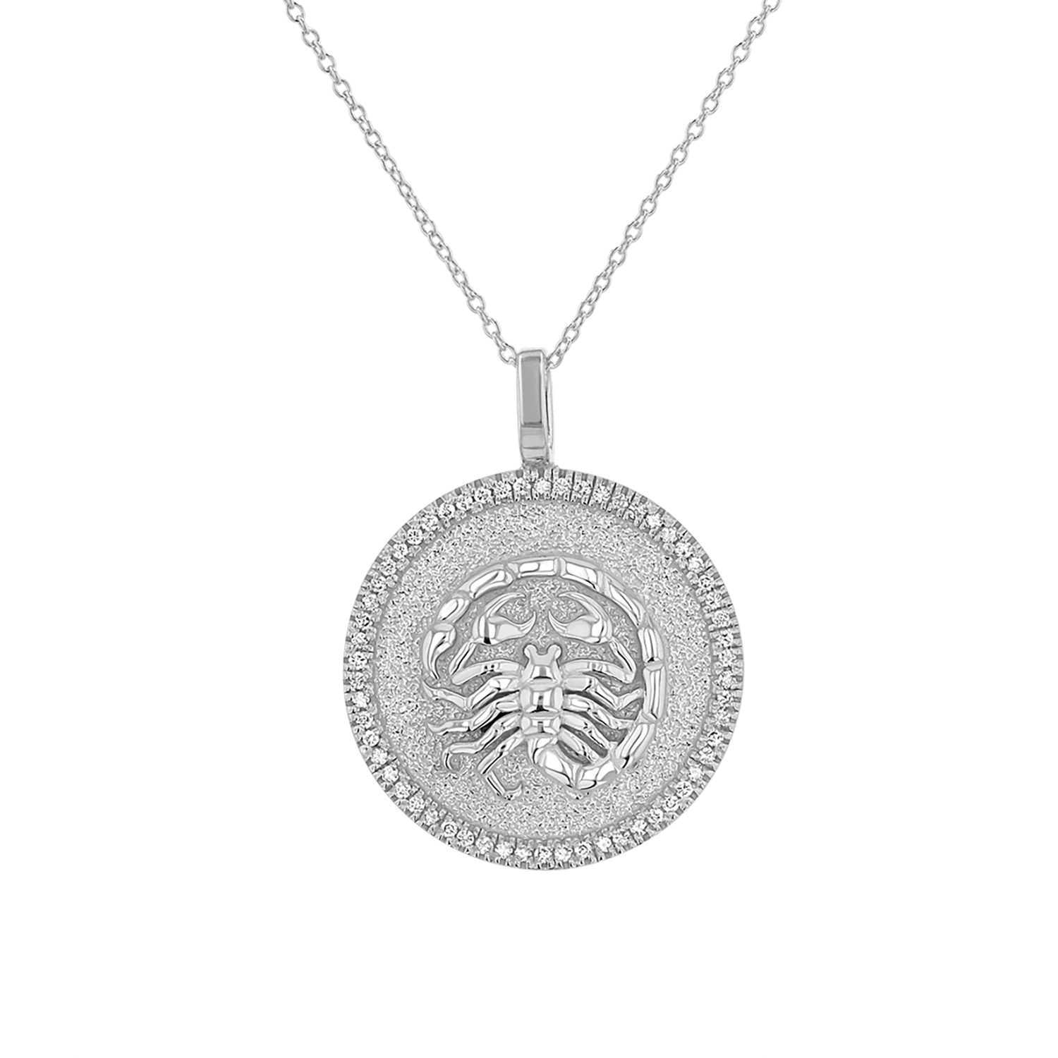 Diamond Zodiac Coin Medallion Necklace - Image 21
