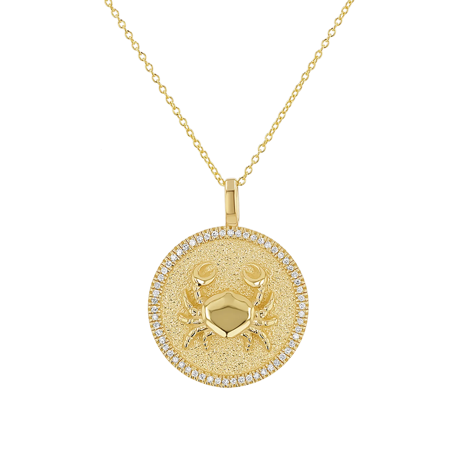 Diamond Zodiac Coin Medallion Necklace - Image 5