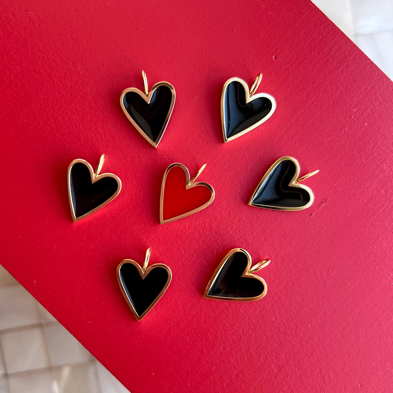 Enamel Elongated Heart Charm - Image 16