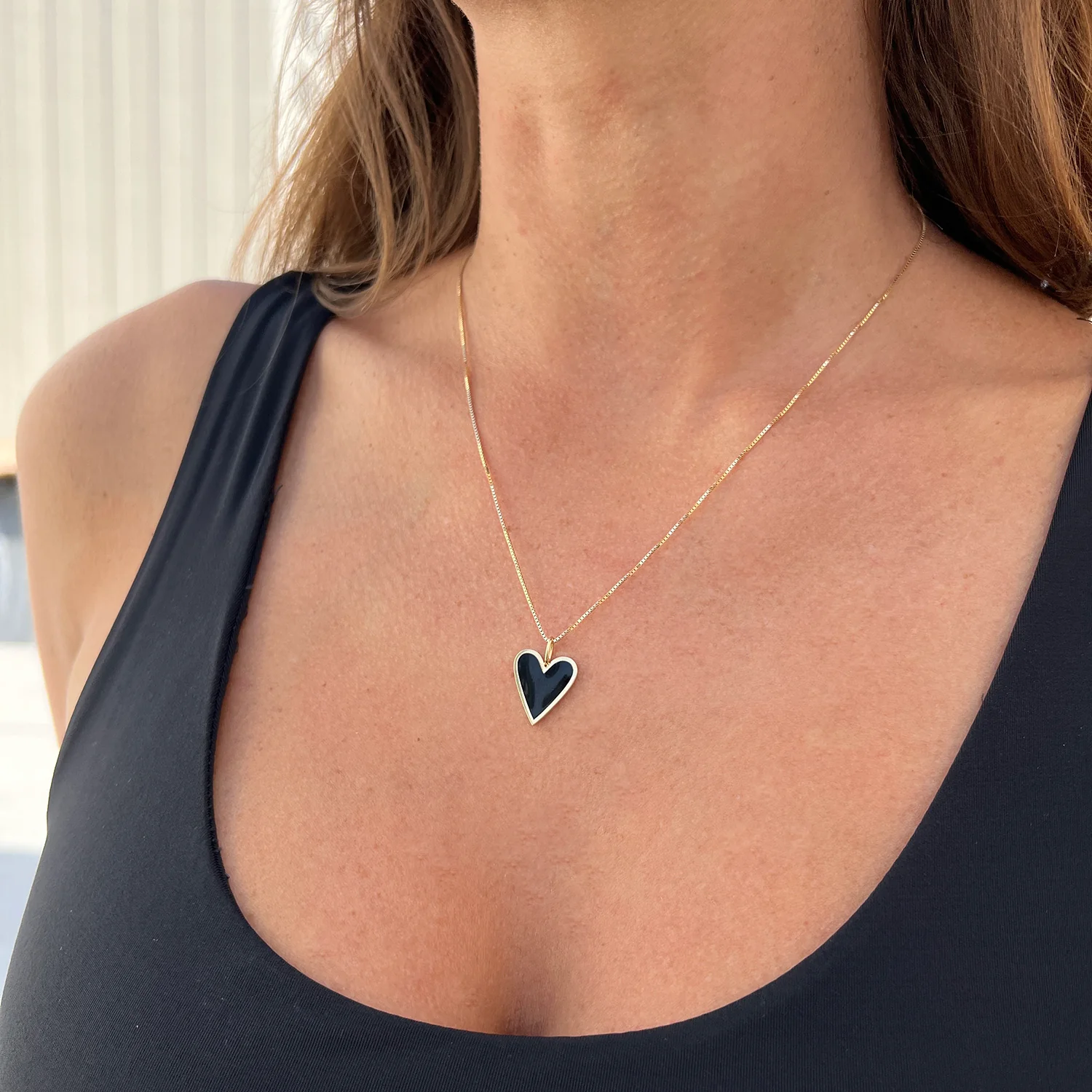 Enamel Elongated Heart Charm - Image 17