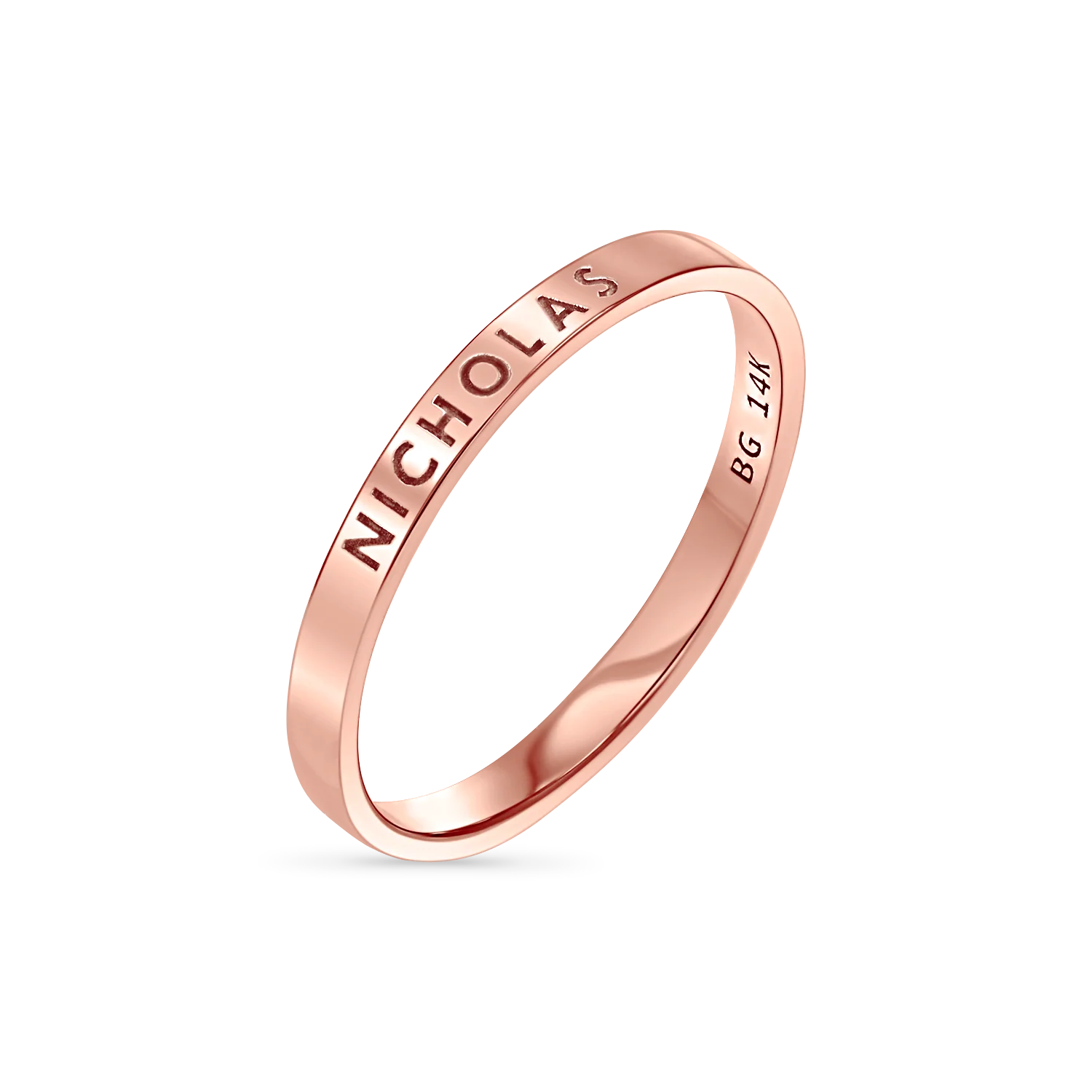 Custom Engravable Stacking Band - Image 2