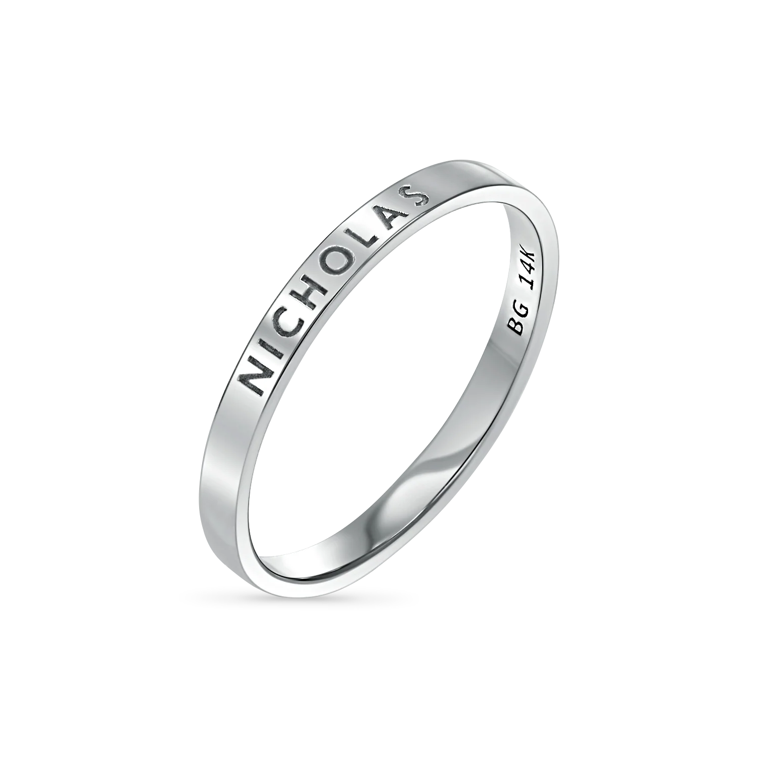 Custom Engravable Stacking Band - Image 3