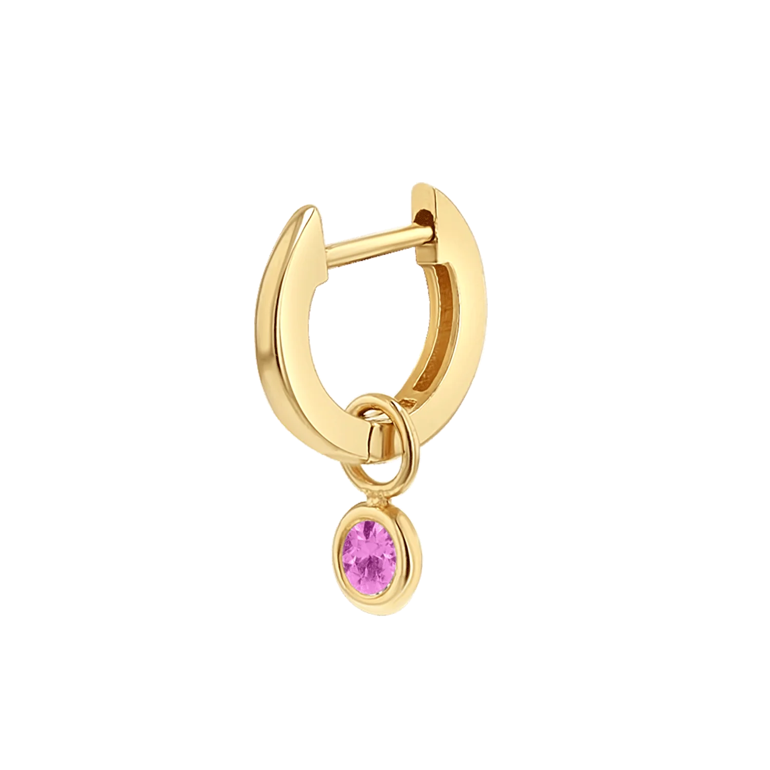 Gemstone Drop Huggies Hoops - Image 13