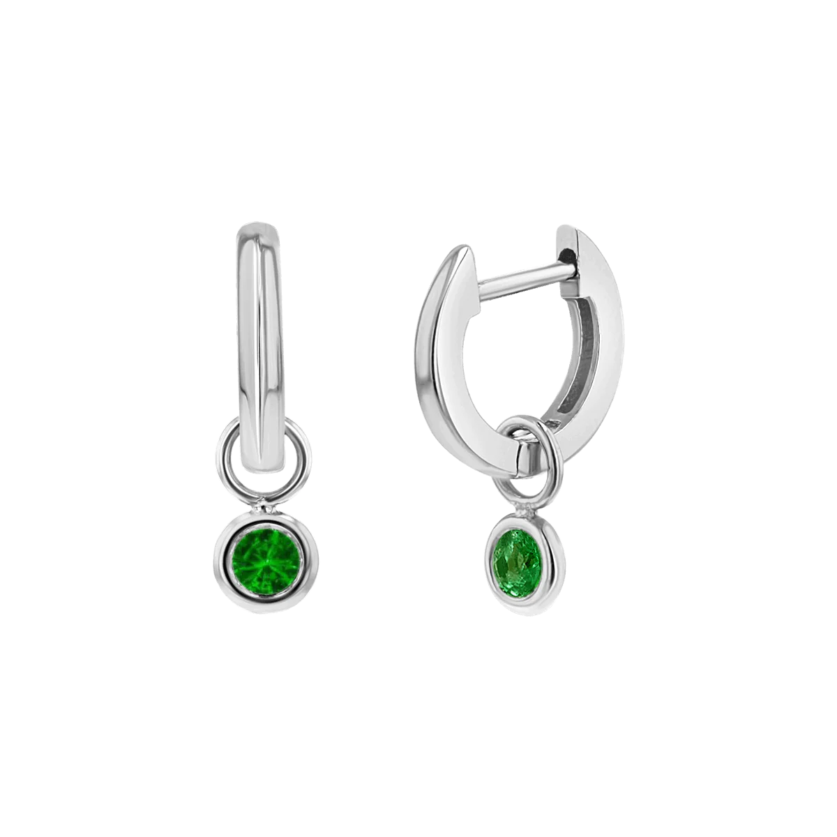 Gemstone Drop Huggies Hoops - Image 5