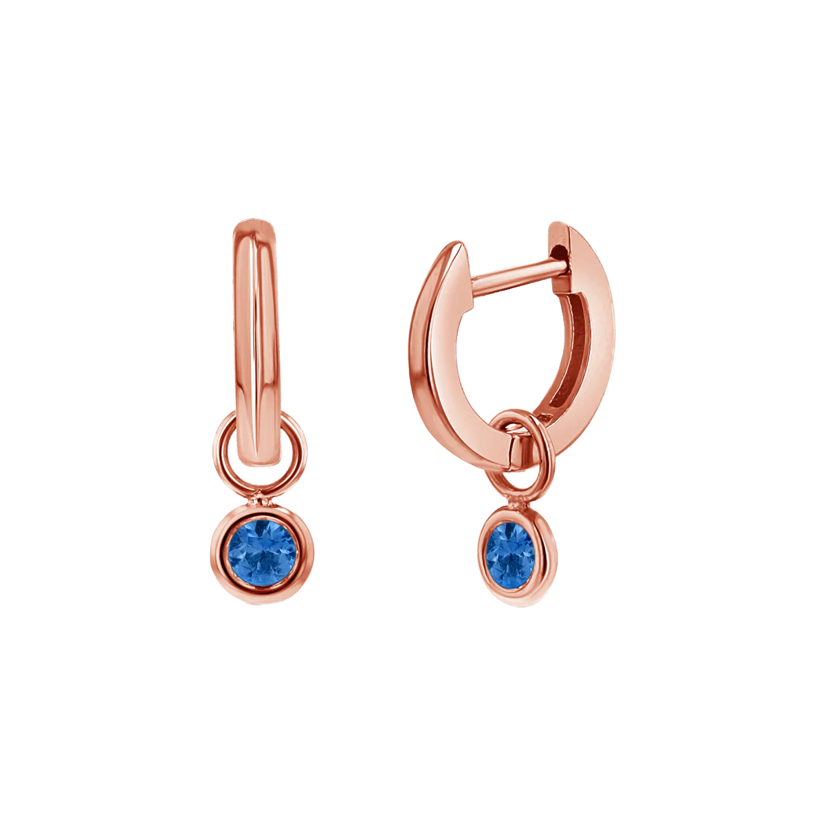 Gemstone Drop Huggies Hoops - Image 9