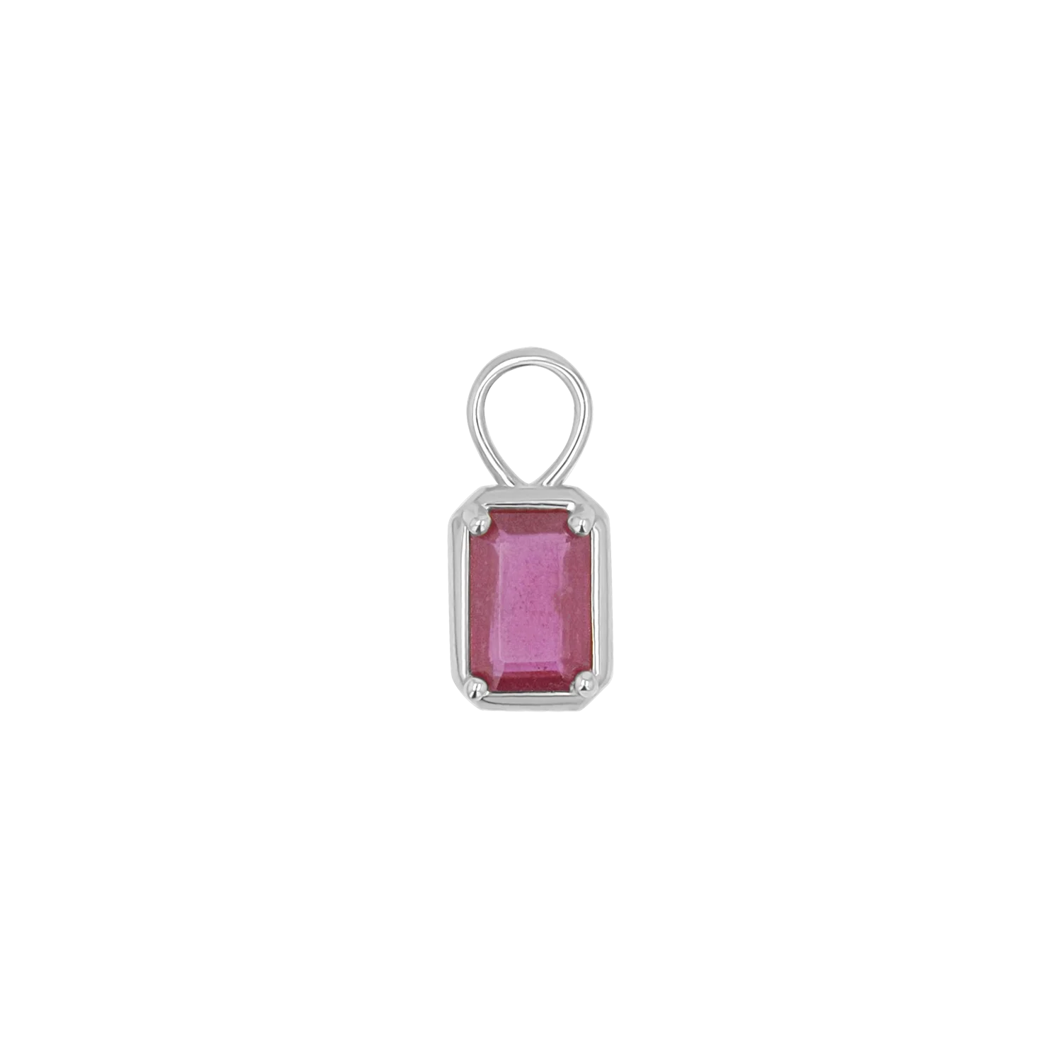 Gemstone Emerald Huggie Charms - Image 2