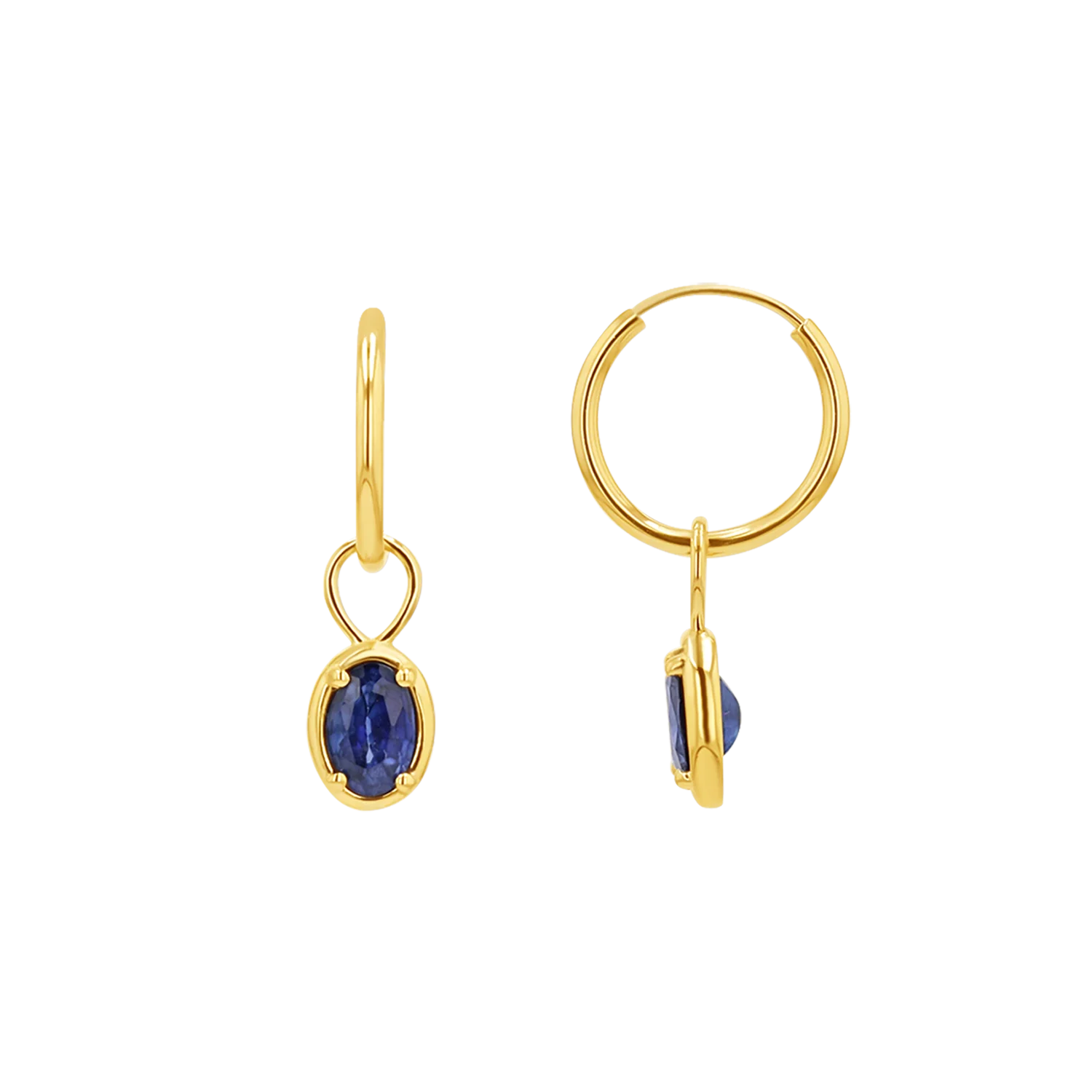 Gemstone Oval Huggie Charms - Image 16