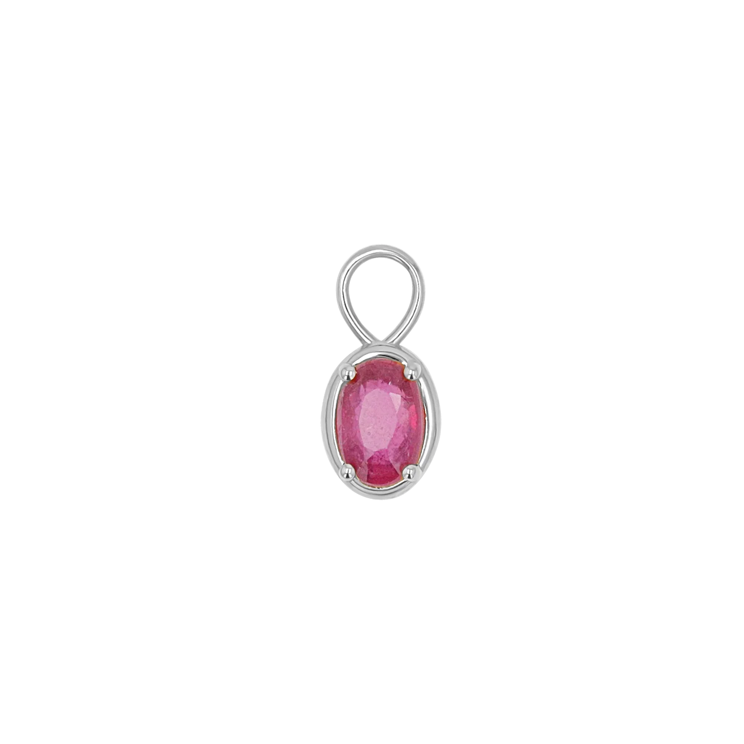 Gemstone Oval Huggie Charms - Image 2