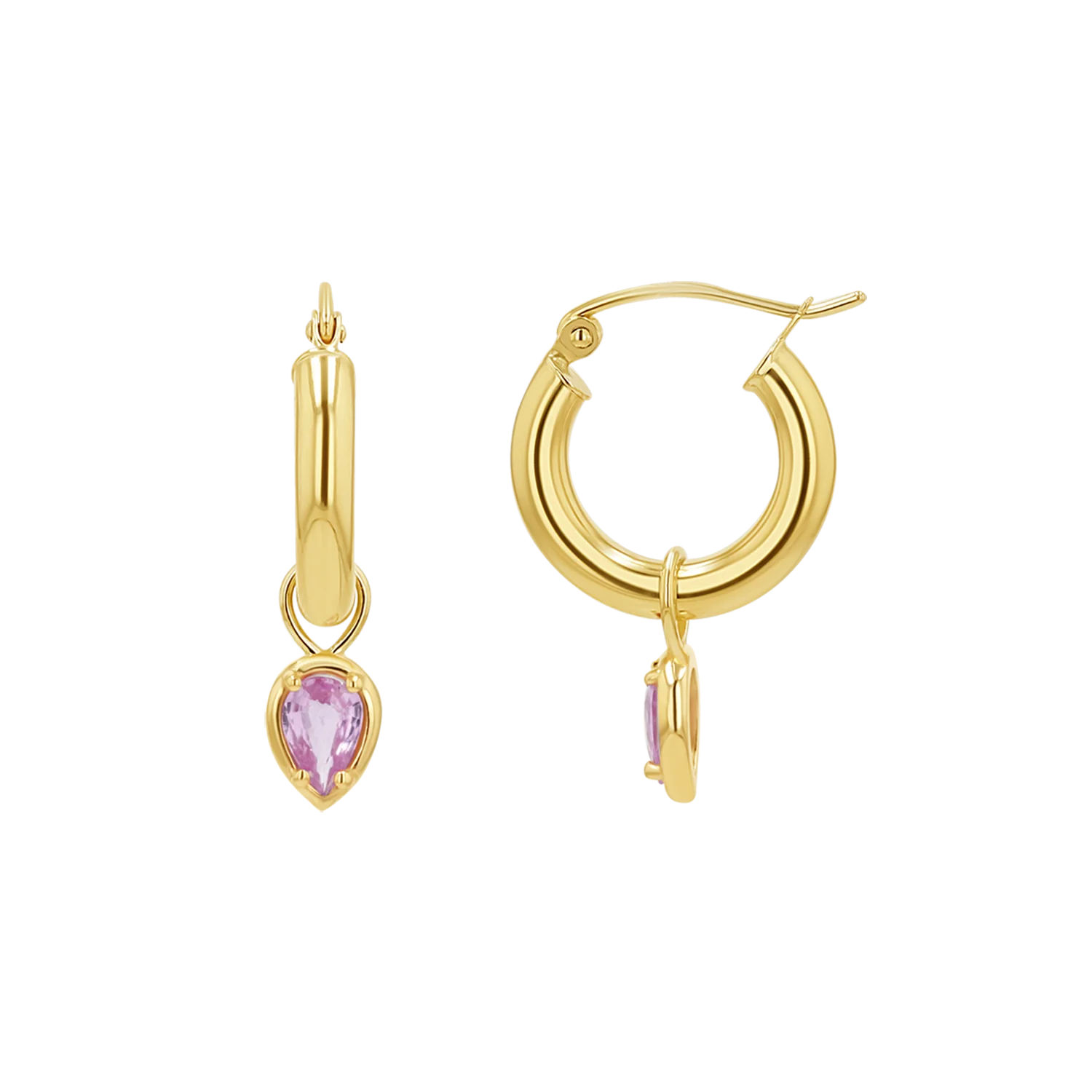 Gemstone Pear Huggies Charms - Image 19