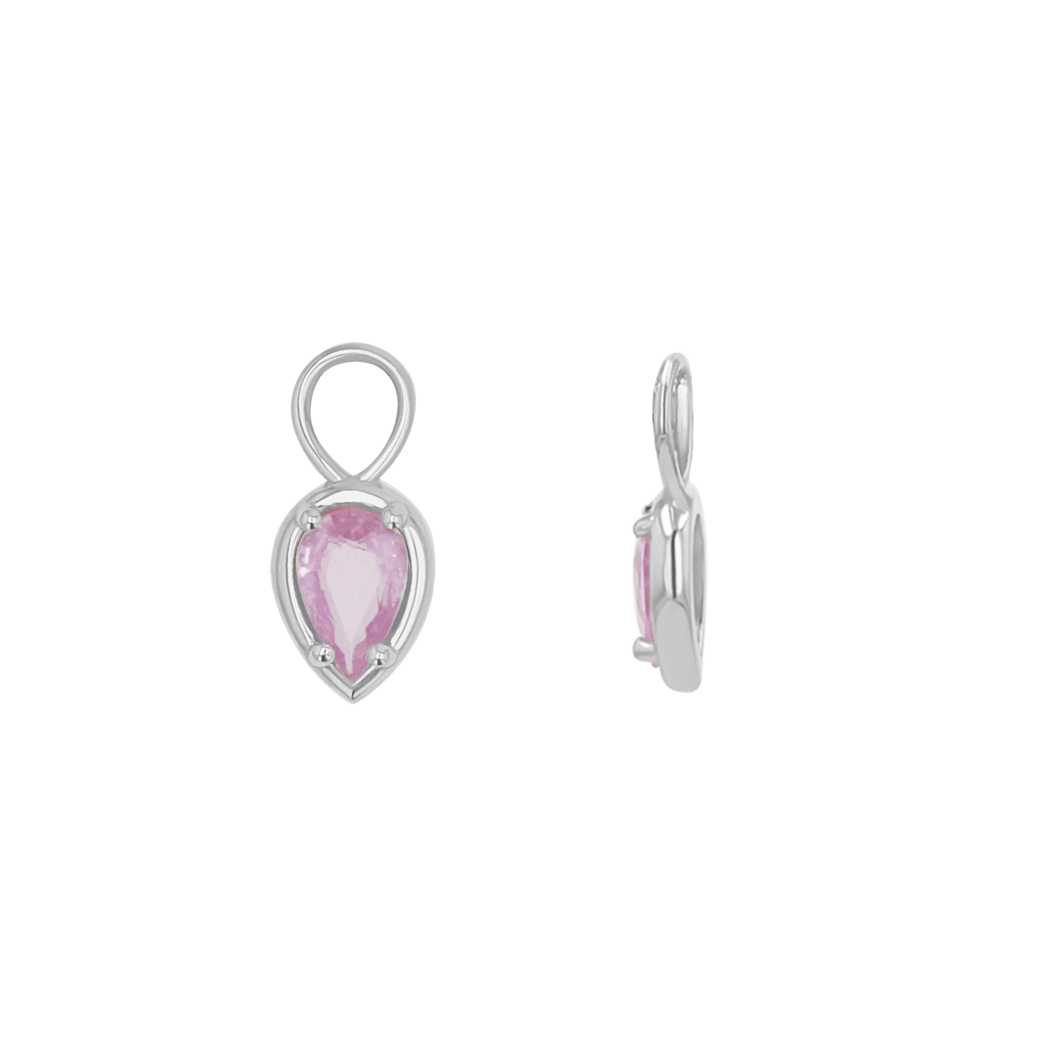 Gemstone Pear Huggies Charms - Image 2
