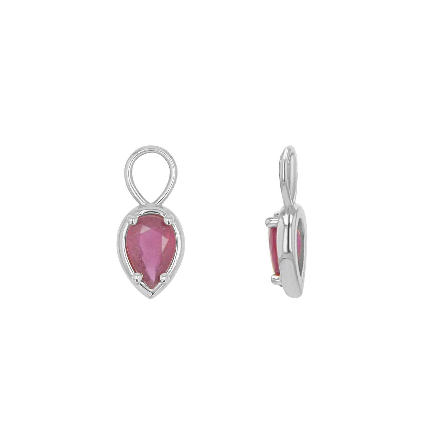 Gemstone Pear Huggies Charms - Image 4