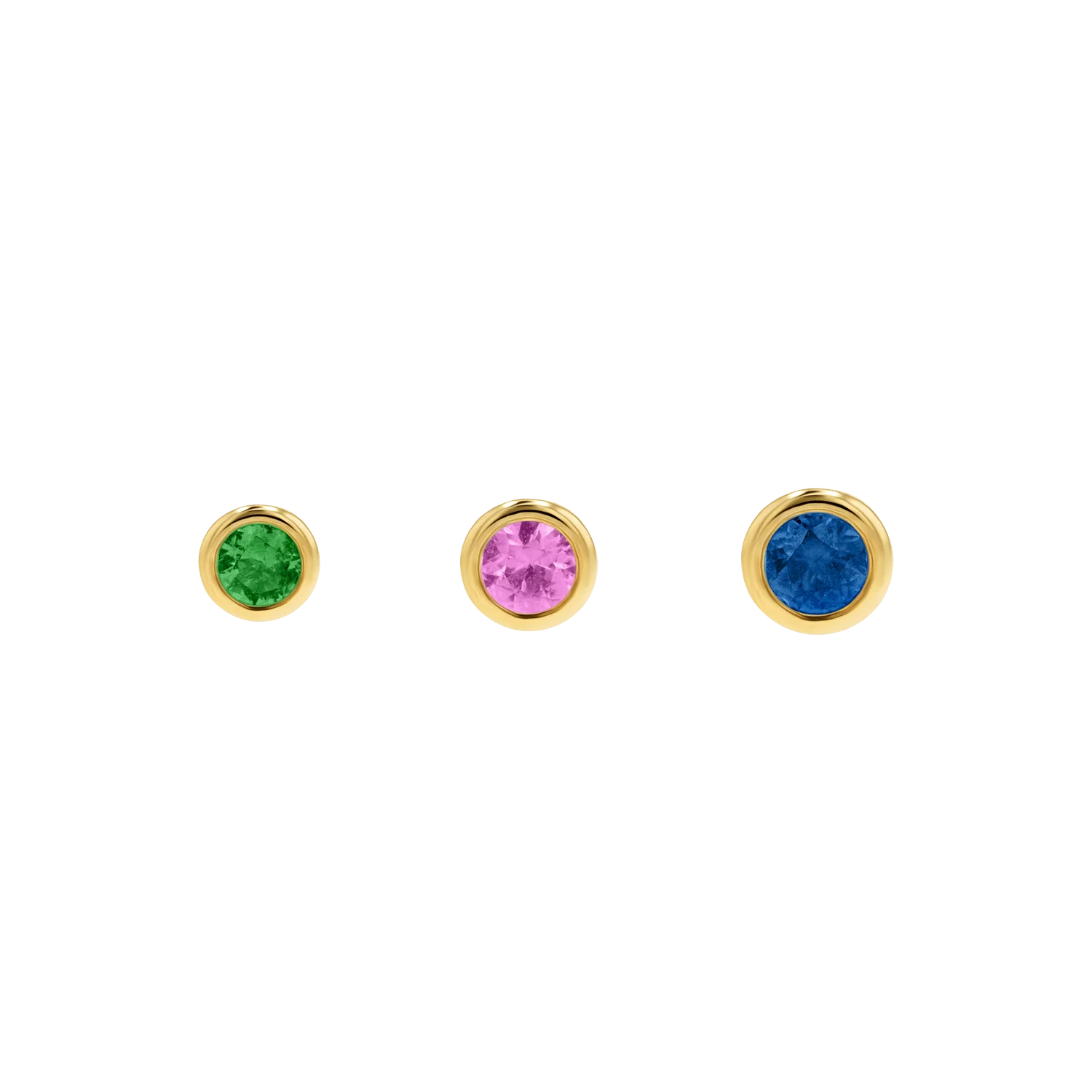 Gemstone Solitaire Bezel Studs - Image 4