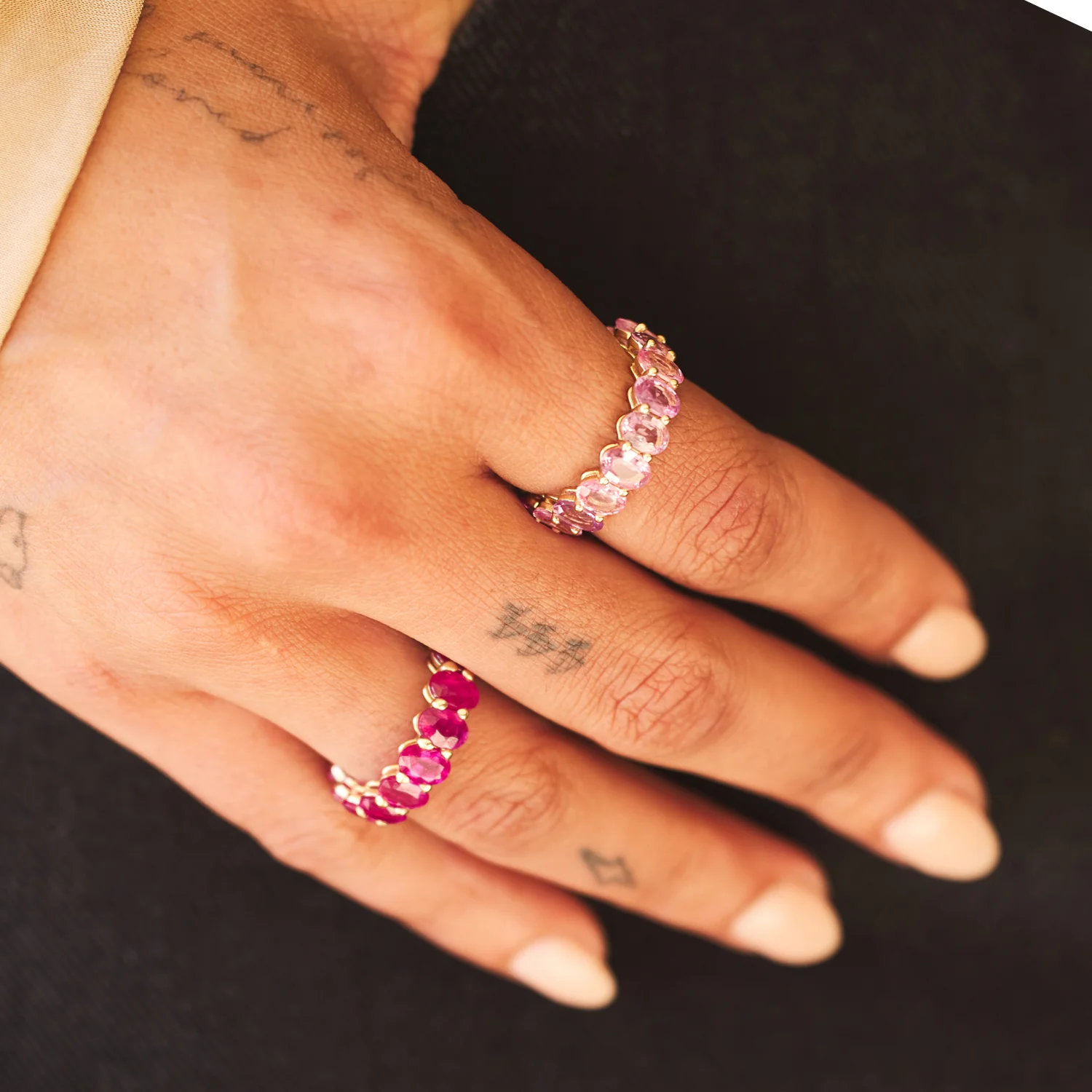 Genuine Ruby Oval Eternity Band - Image 6