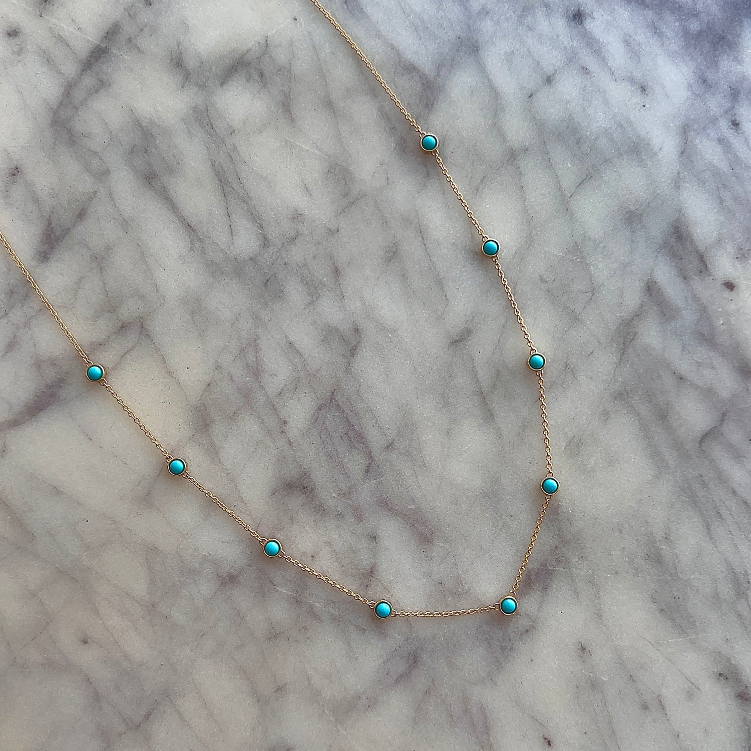 Genuine Turquoise Strand Necklace - Image 4