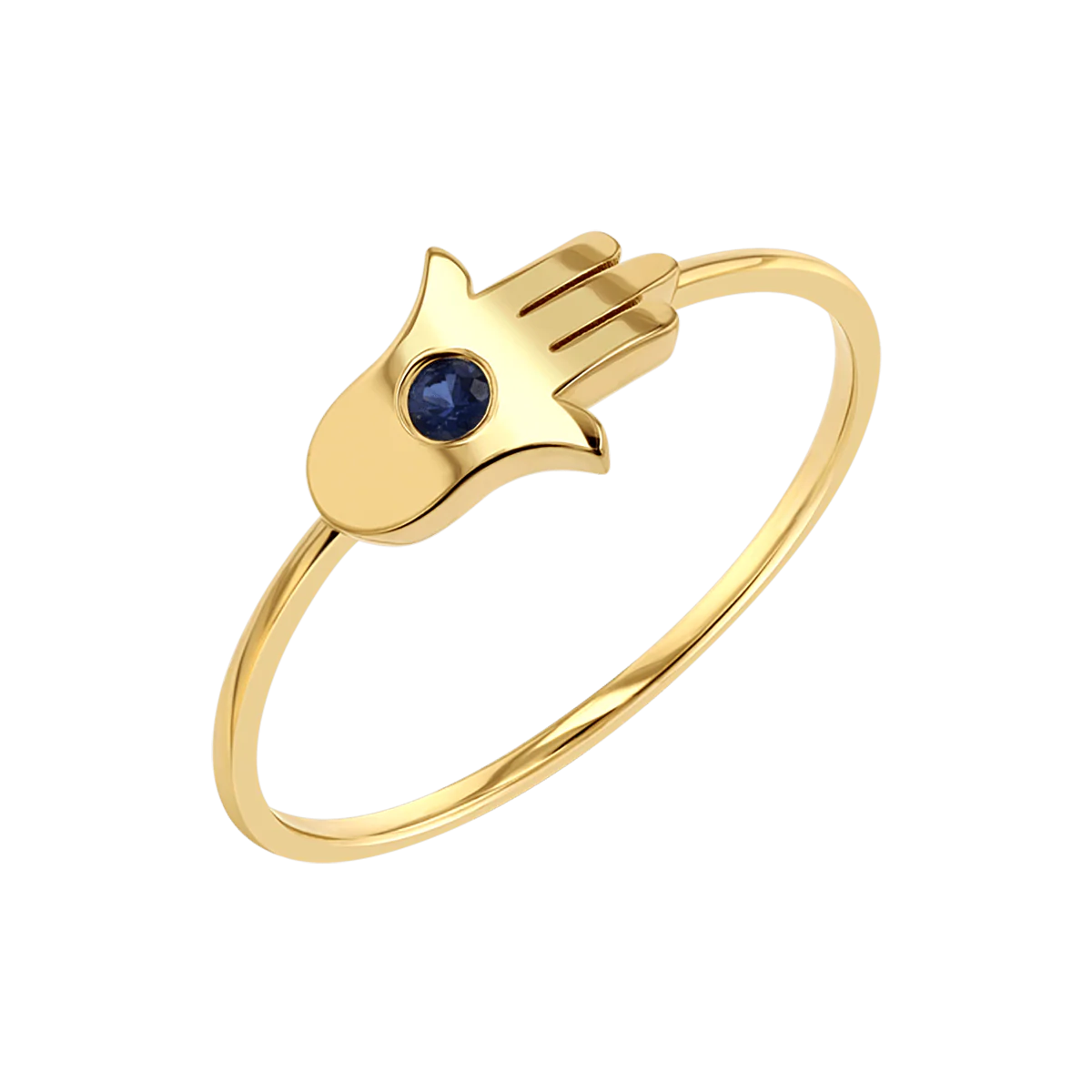 Hamsa Diamond Wire Ring - Image 2