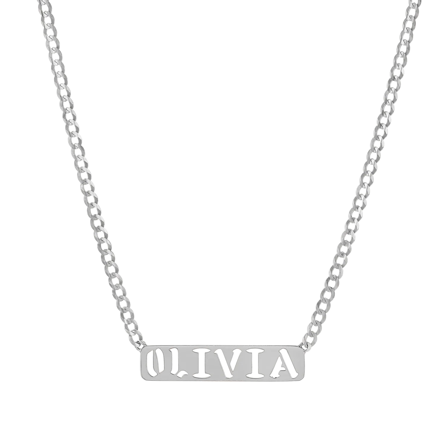 Kids Cuban Link Custom Nameplate Necklace - Image 2